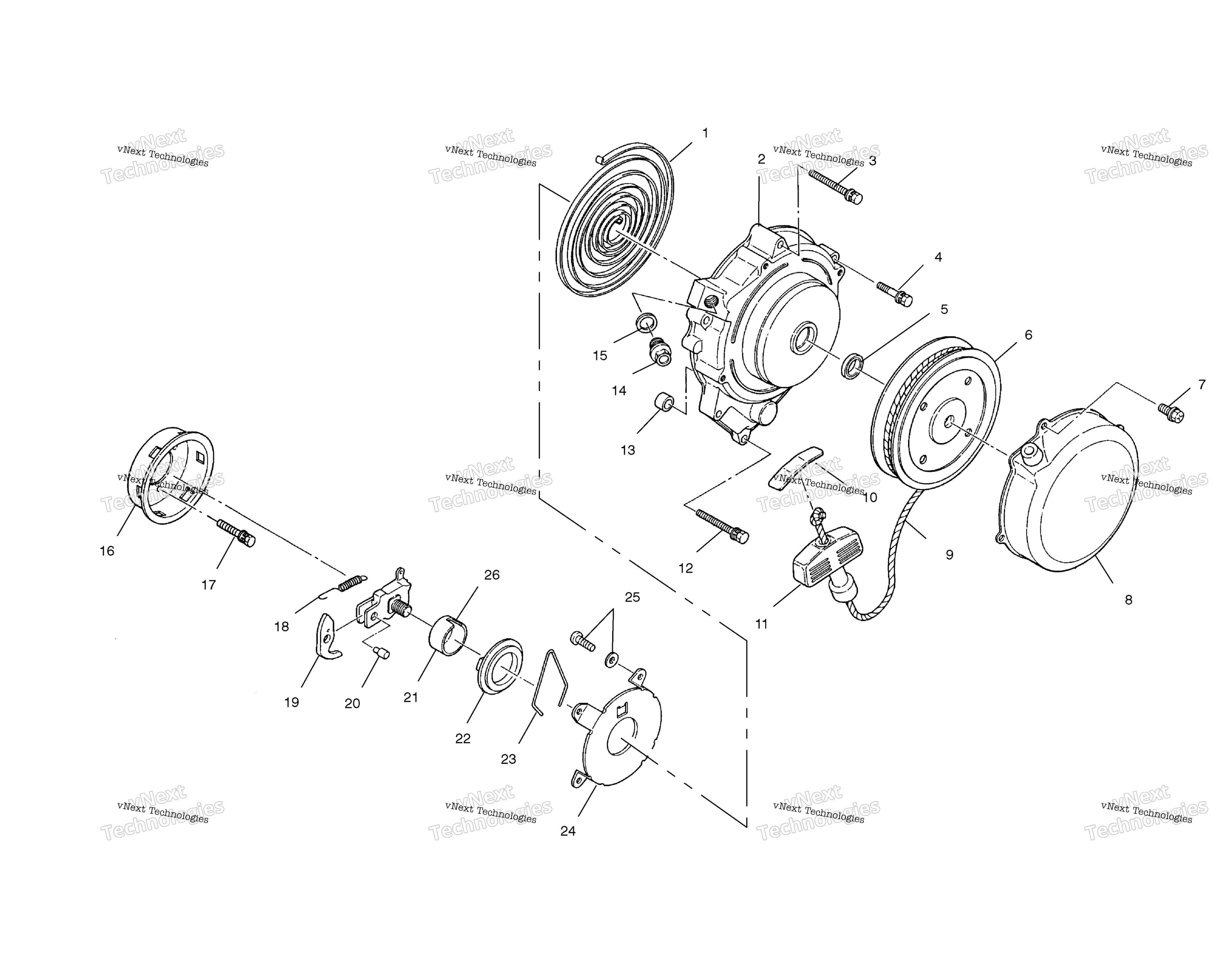 Ручной стартер Starter A02ba25ca/Cb/Cd