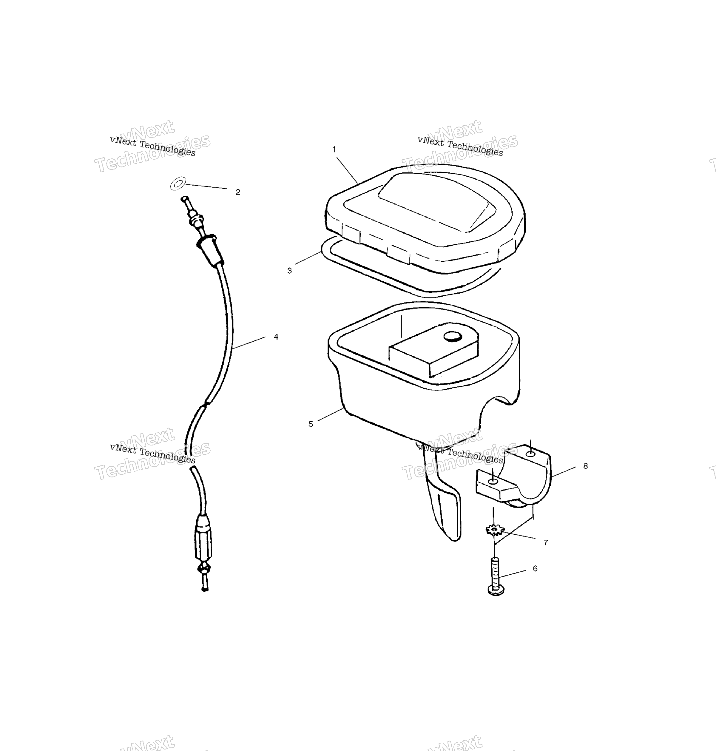 Органы управления Throttle Asm./Cable A02ba50aa/Ab