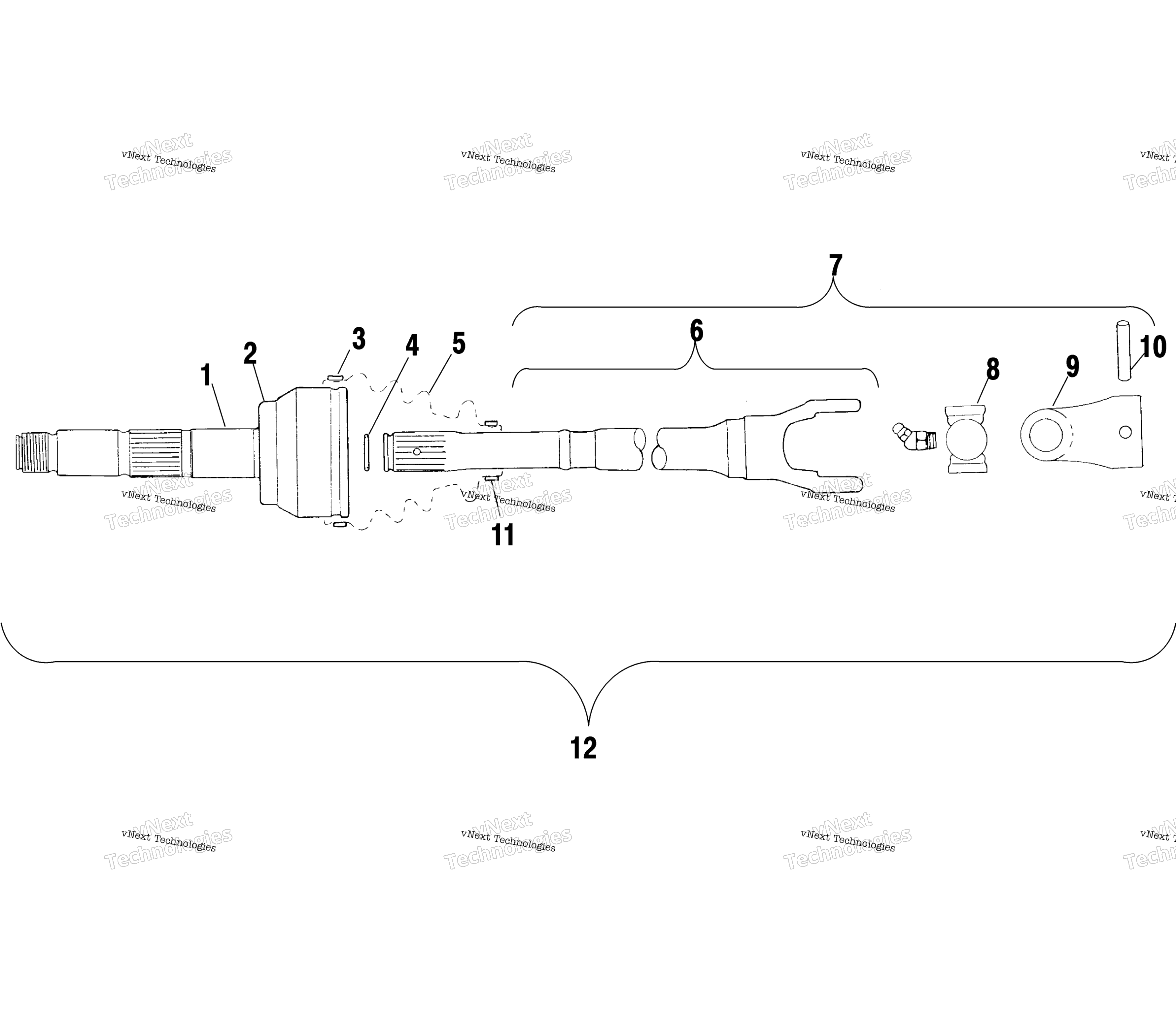 Привод Shaft A02bg50aa/Ac