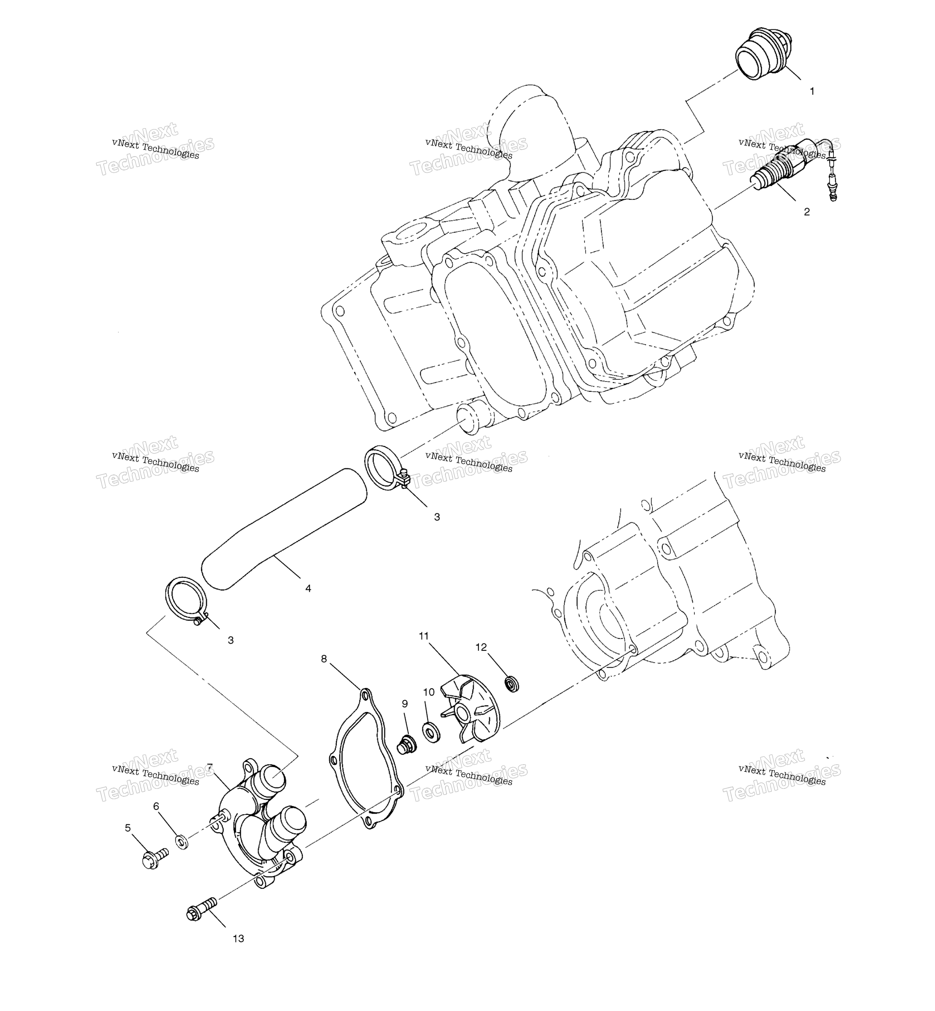 Система охлаждения Pump A02bg50aa/Ac