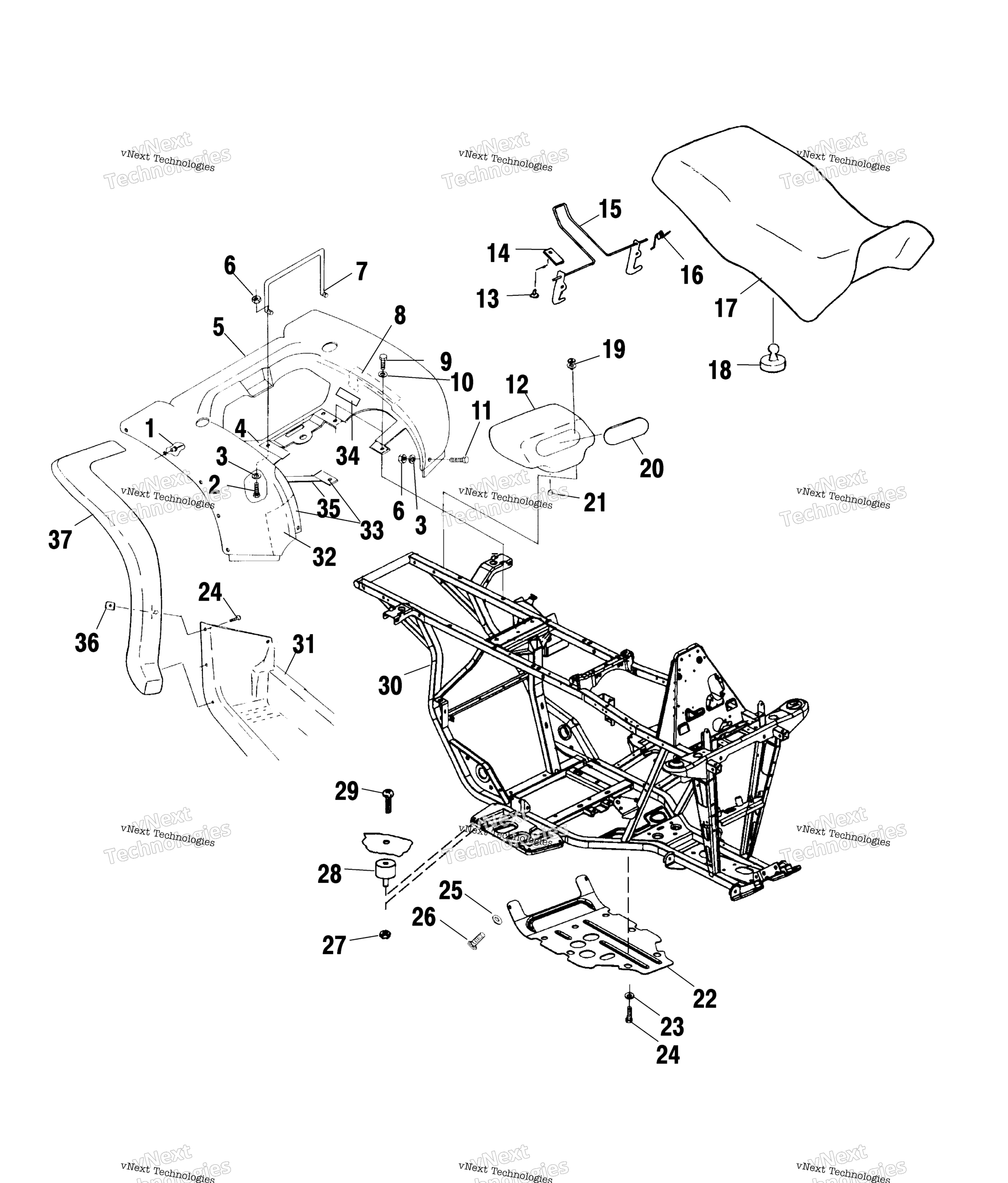 Задняя часть Cab And Seat /Ab/Fc