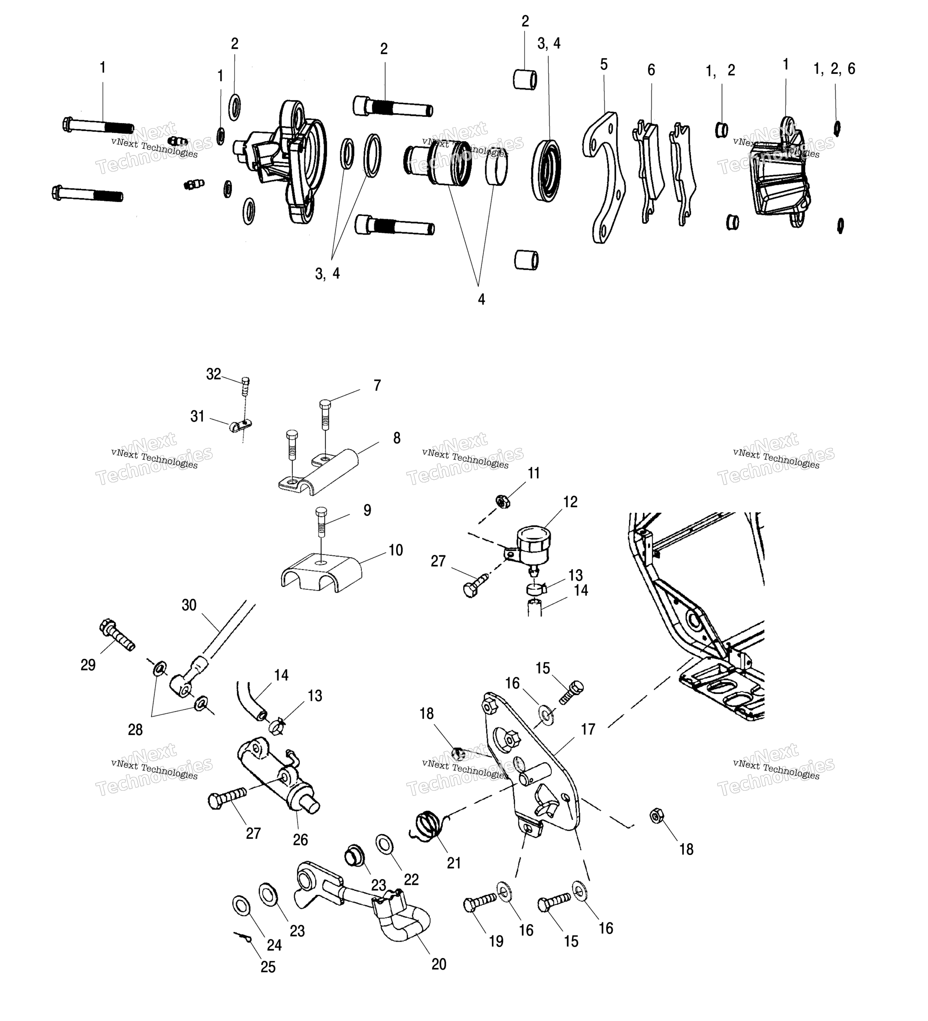 Задняя часть Brake A02cb32aa/Ab/Fc