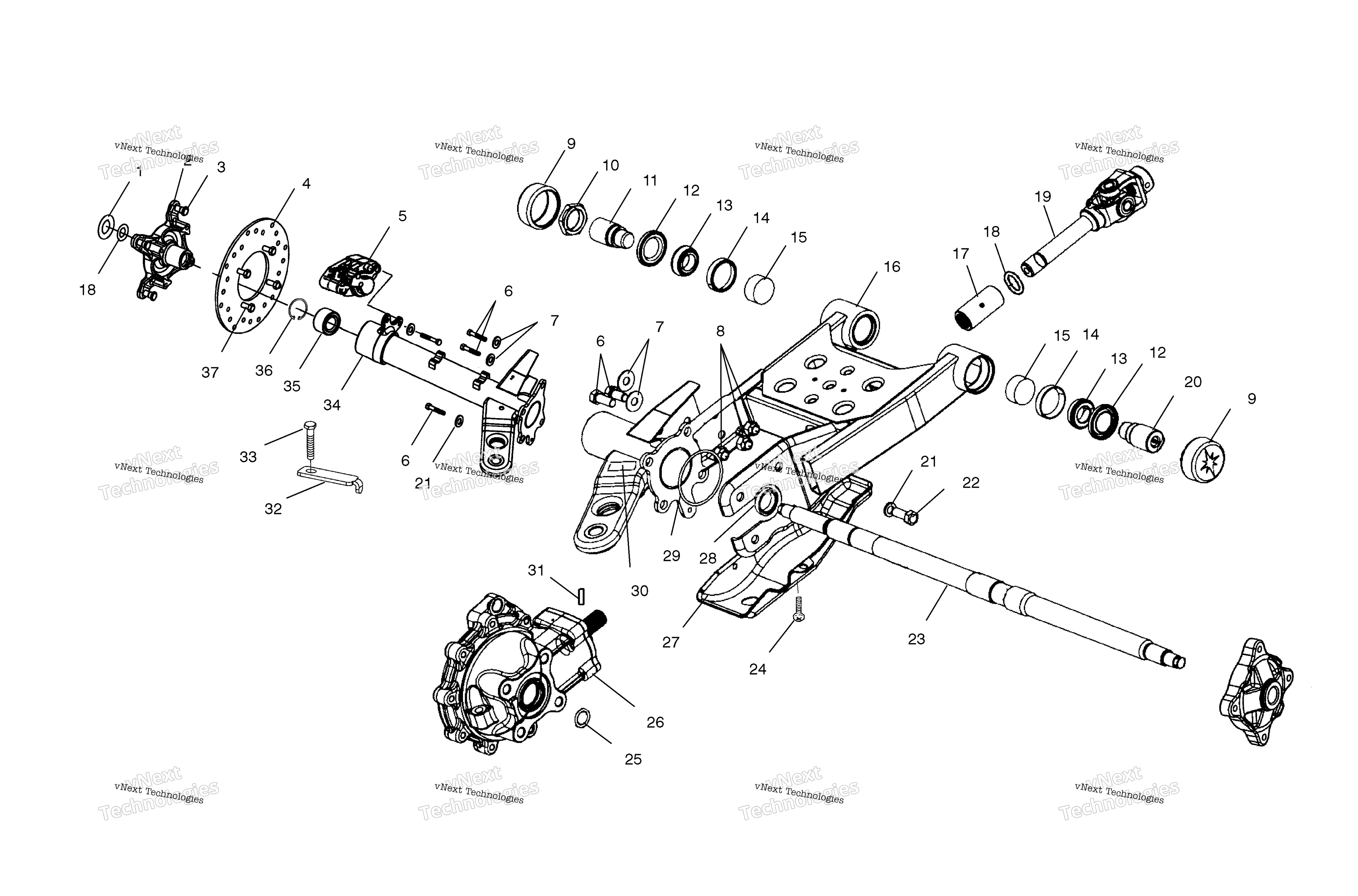 Swing Arm / задний Gearcase крепление A02cb32aa / Ab / Fc