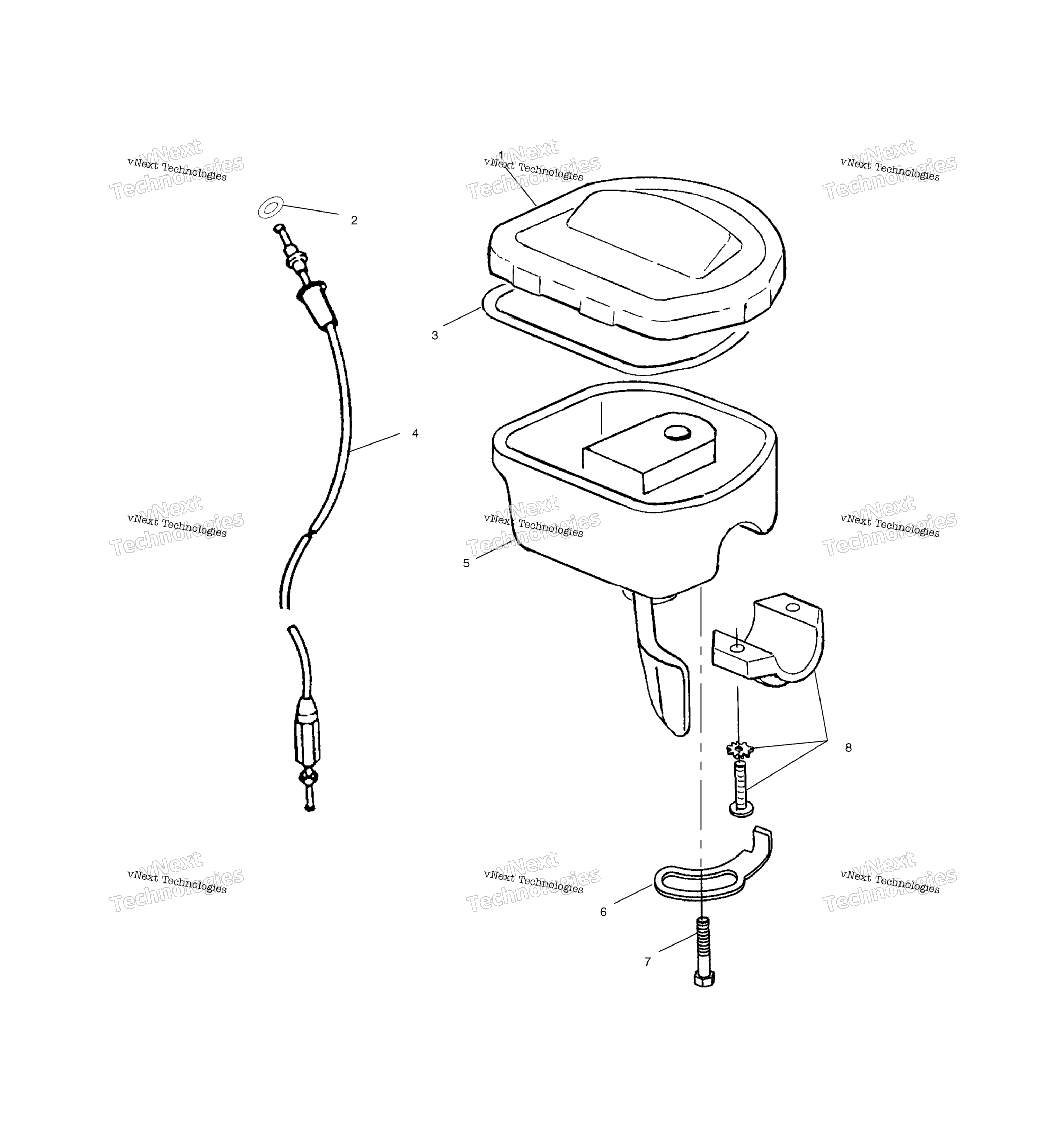 Органы управления Throttle Asm/Cable