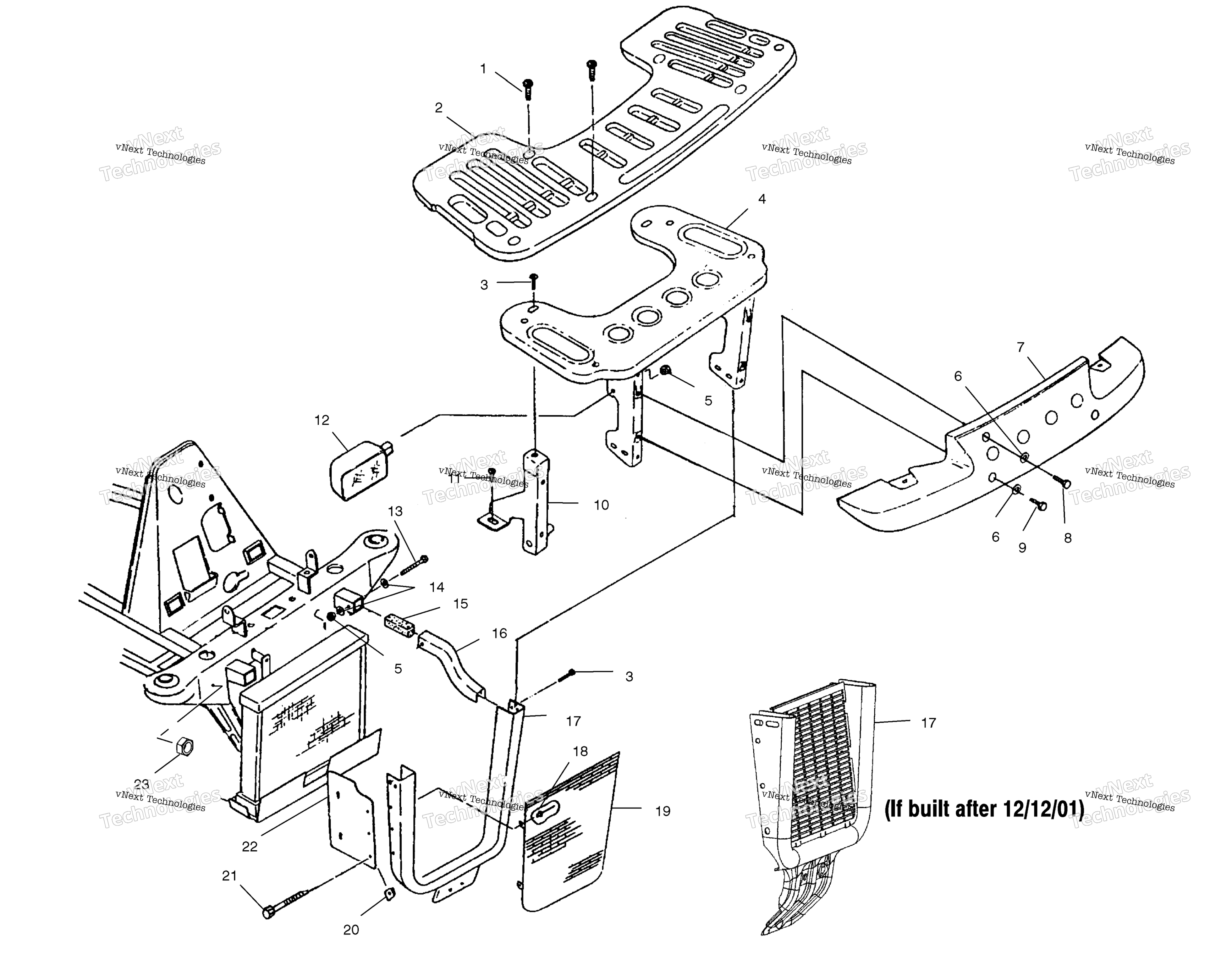 Передняя часть Rack & Bumper Mounting