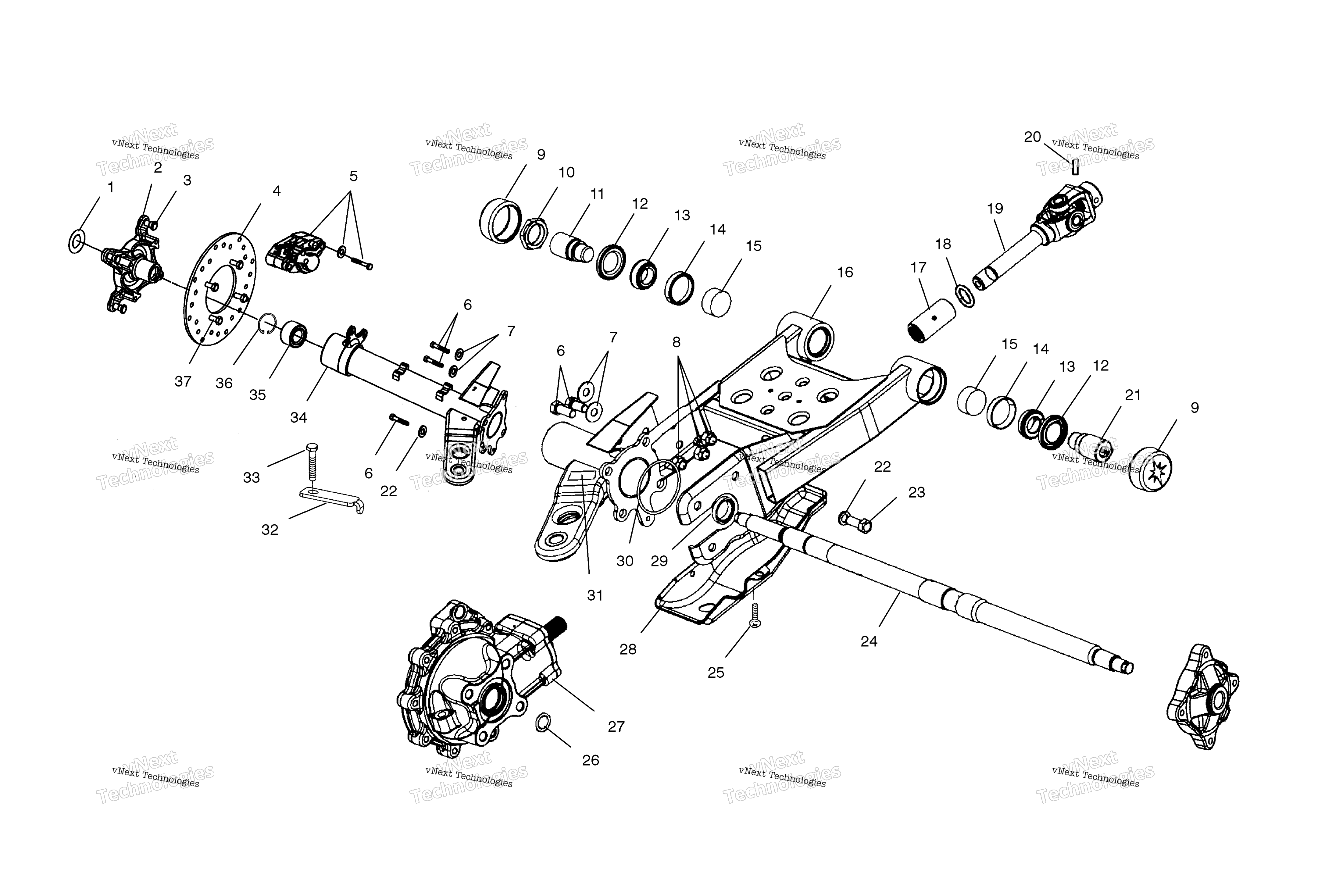 Swing Arm / задний Gearcase крепление