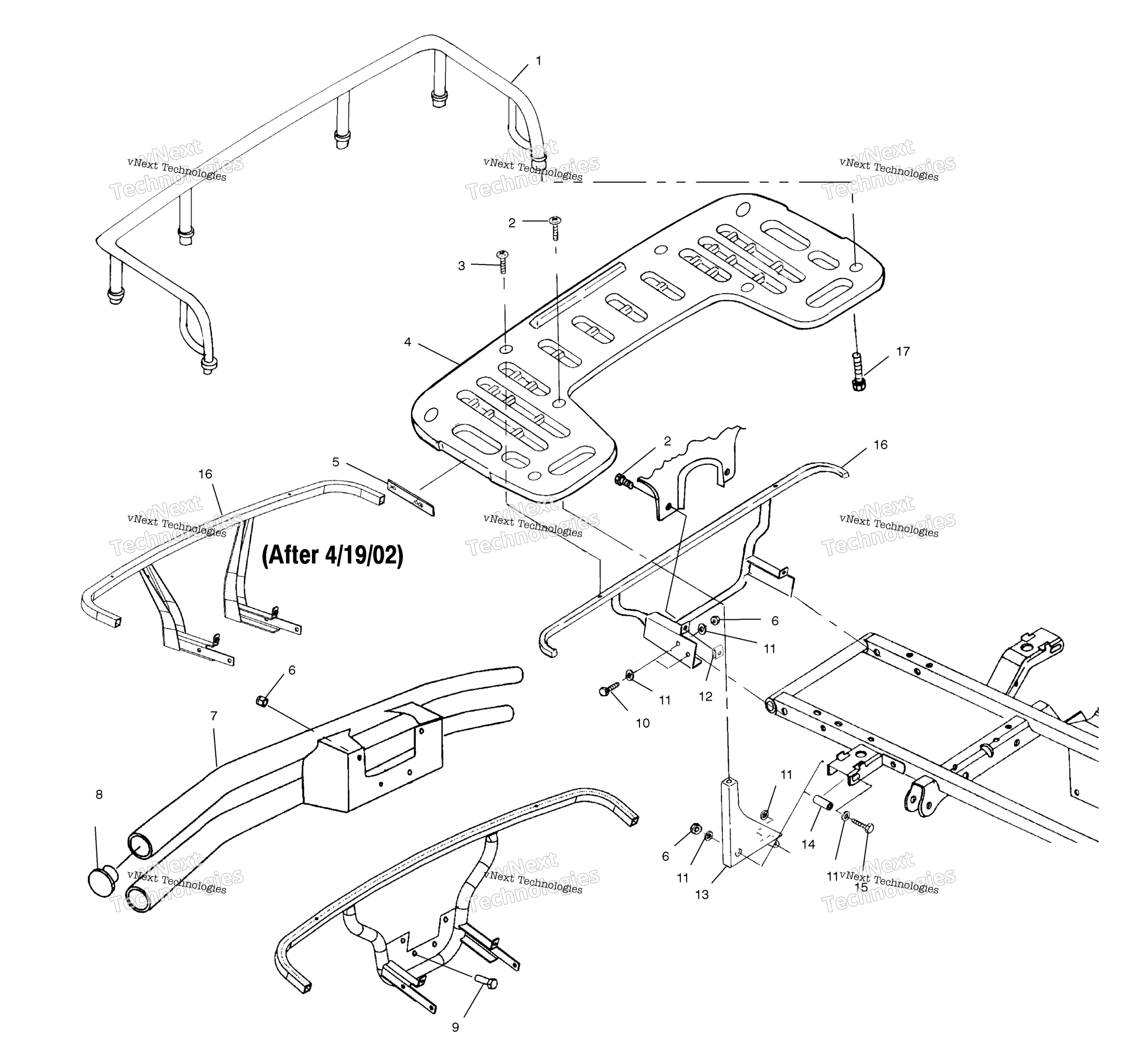 Задняя часть Rack Mounting A02cd32aa/Ab/Ac/Fb