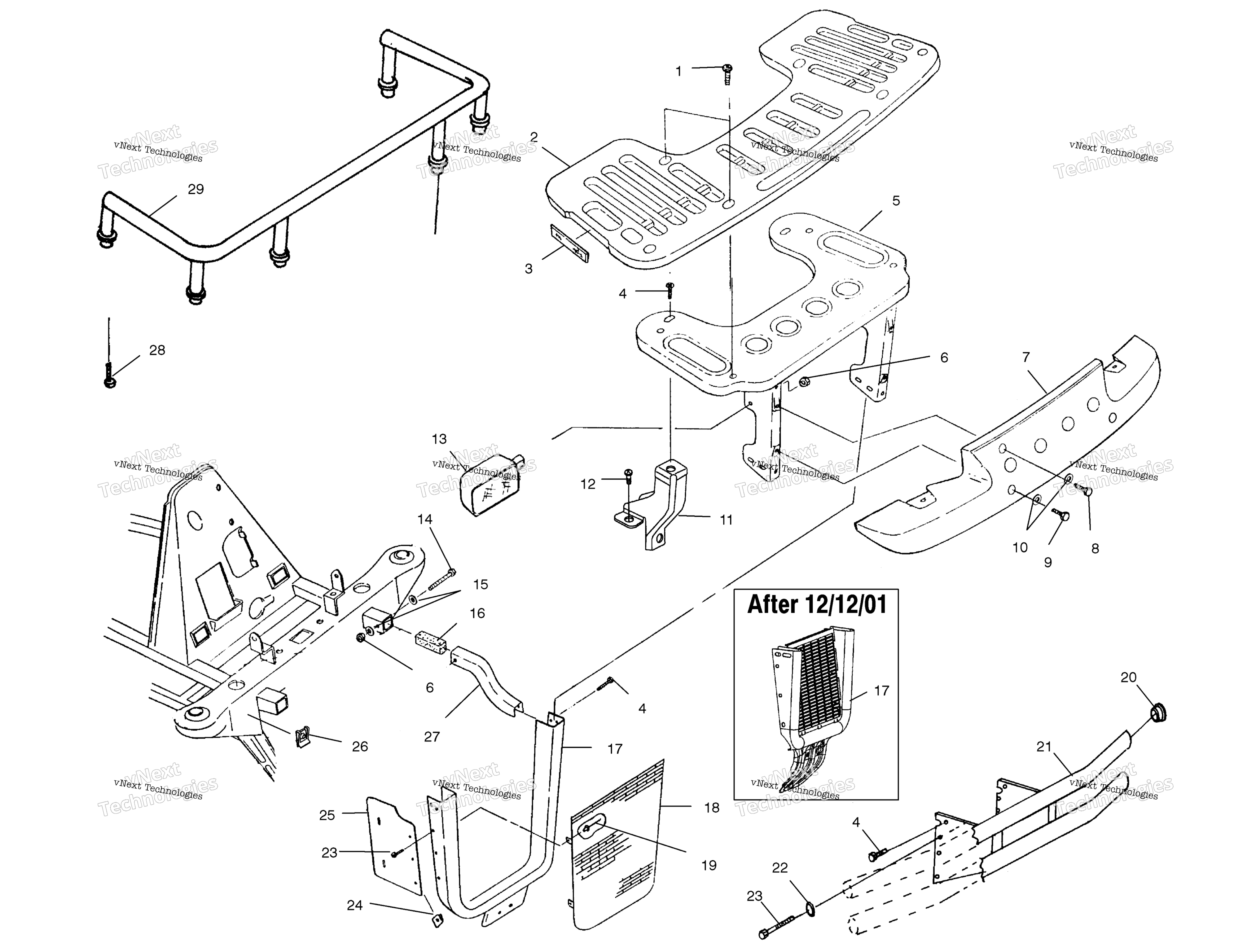 Передняя часть Rack & Bumper Mounting A02cd32aa/Ab/Ac/Fb