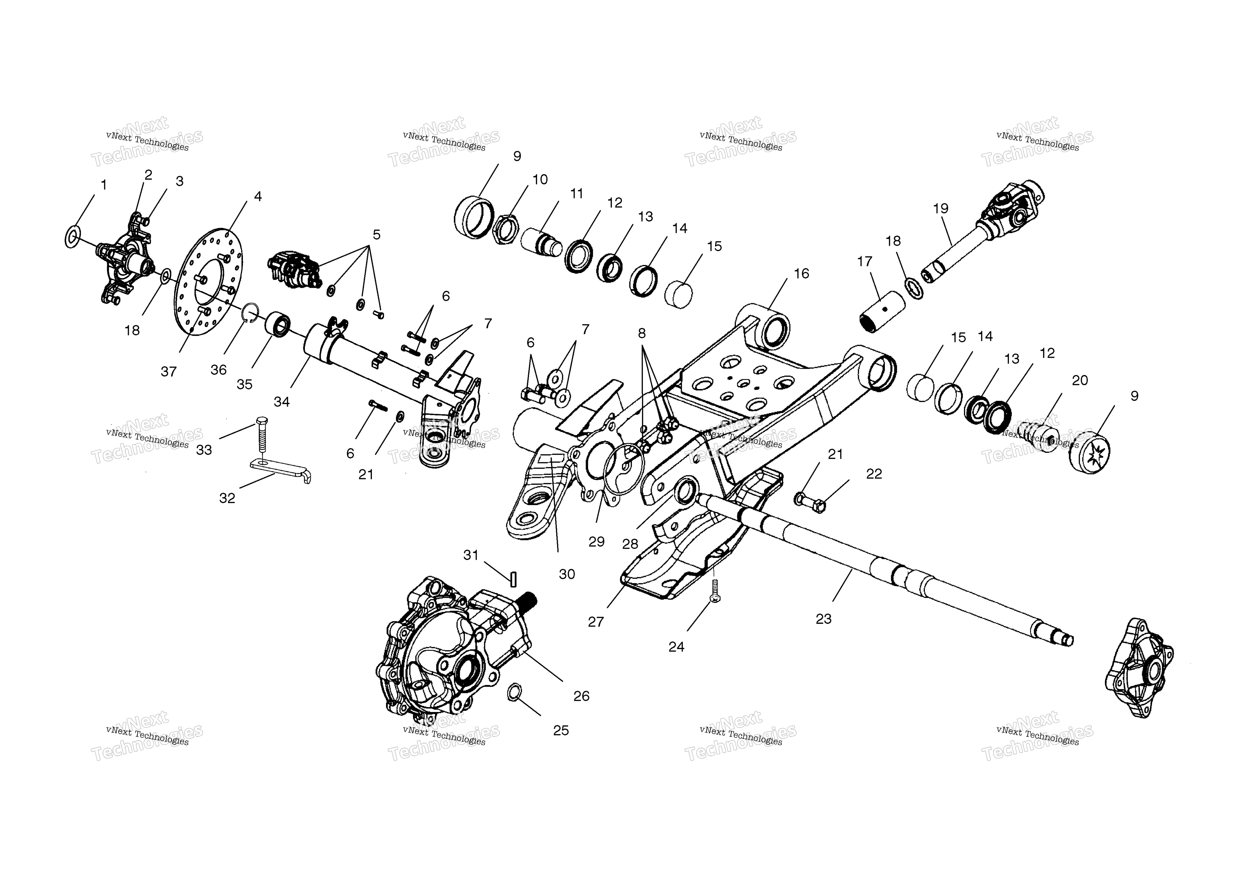 Swing Arm / задний Gearcase крепление A02cd32aa / Ab / Ac / Fb