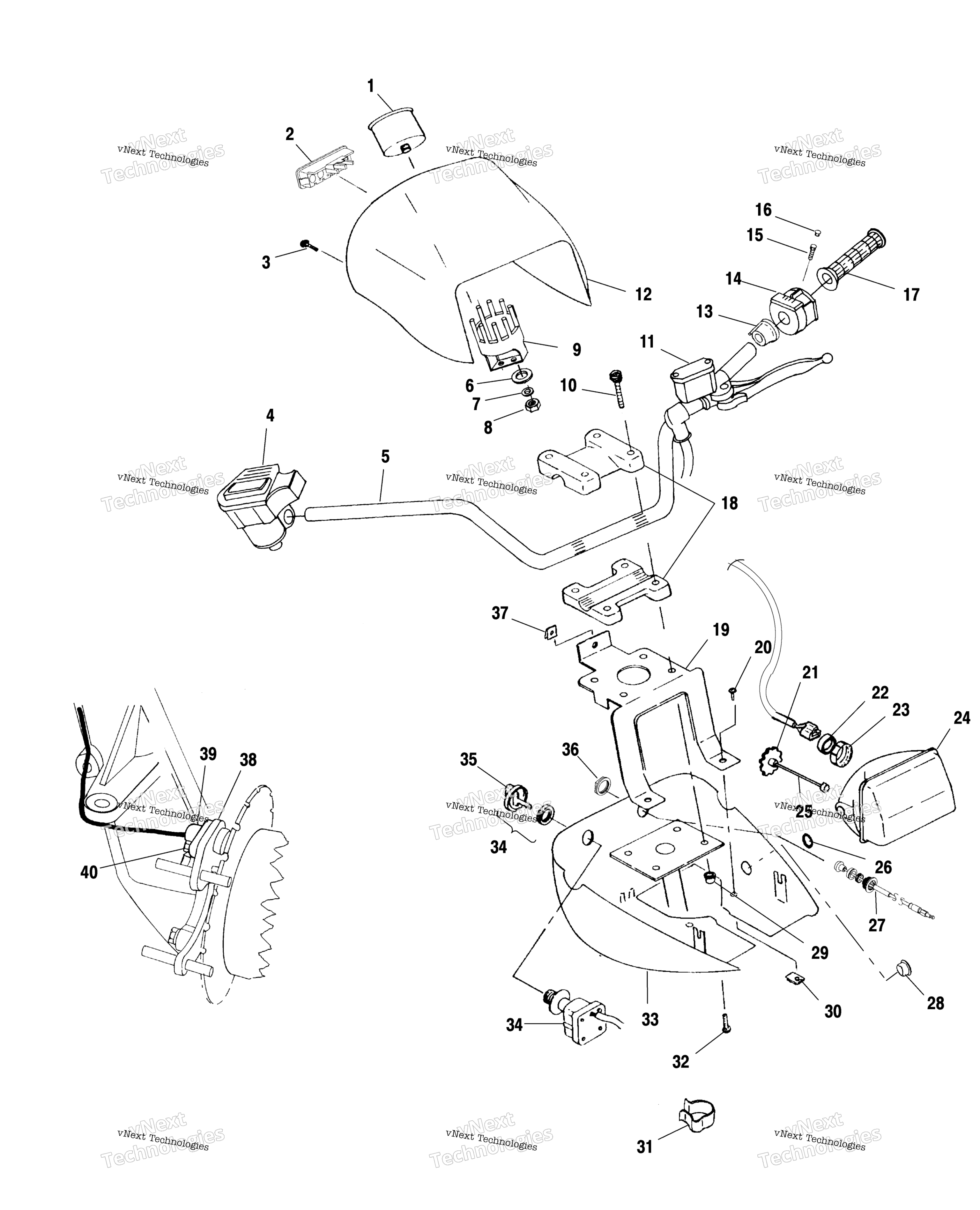 Руль & Headlight Pod /Ab/Fb