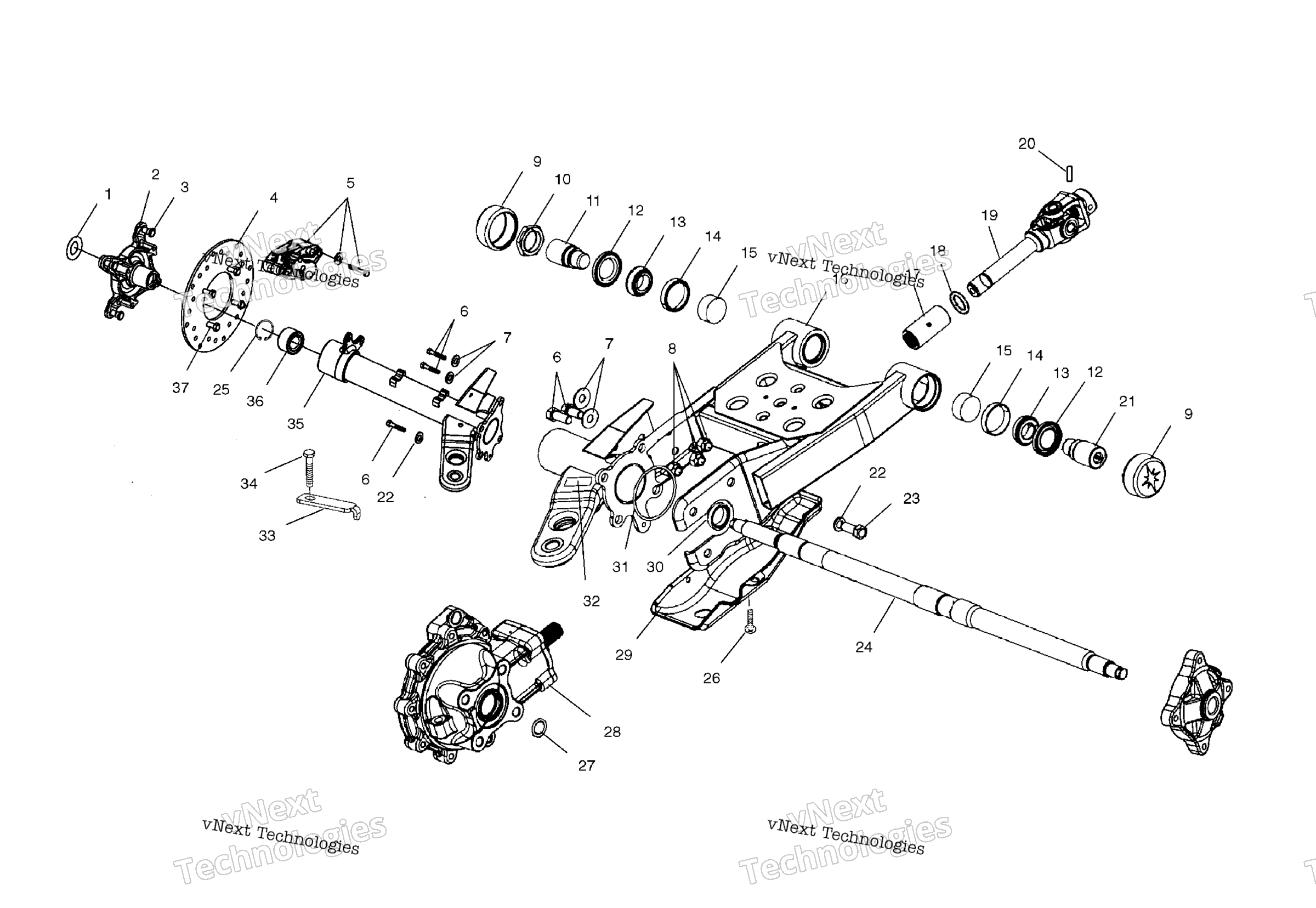 Swing Arm / задний Gearcase крепление A02cd50aa / Ab / Fb
