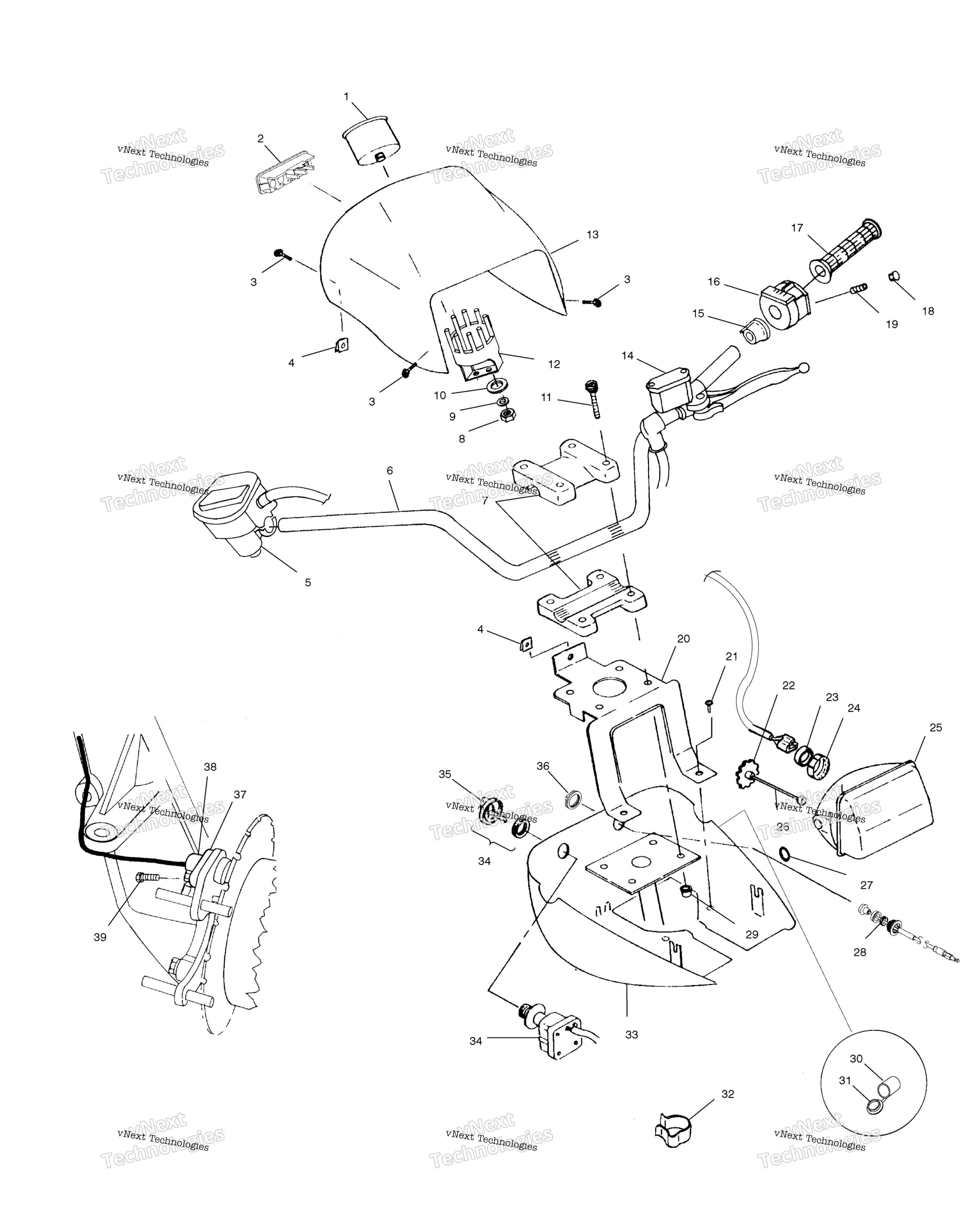 Руль And Headlight Pod A02ch42aa