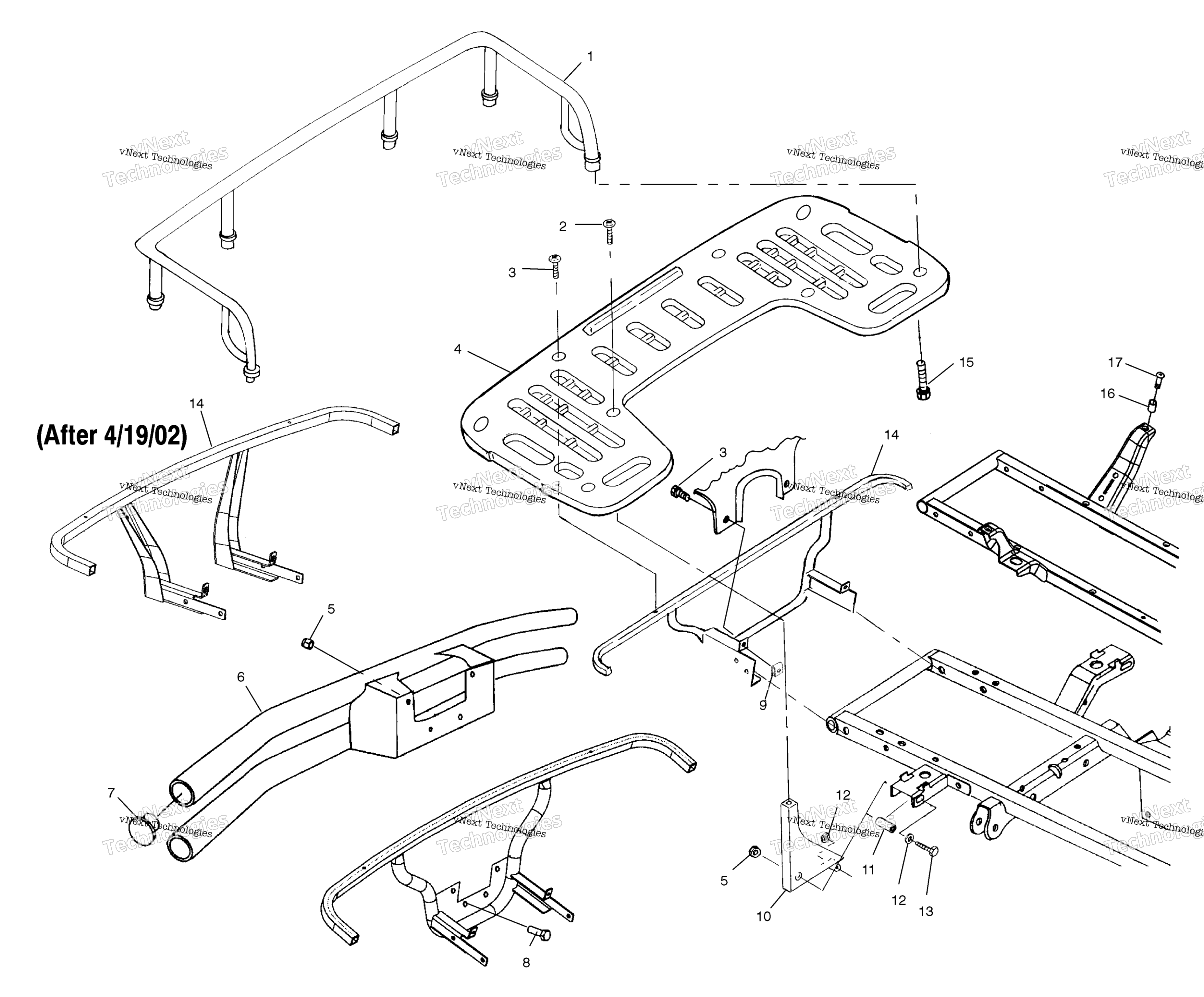 Задняя часть Rack Mounting All Options