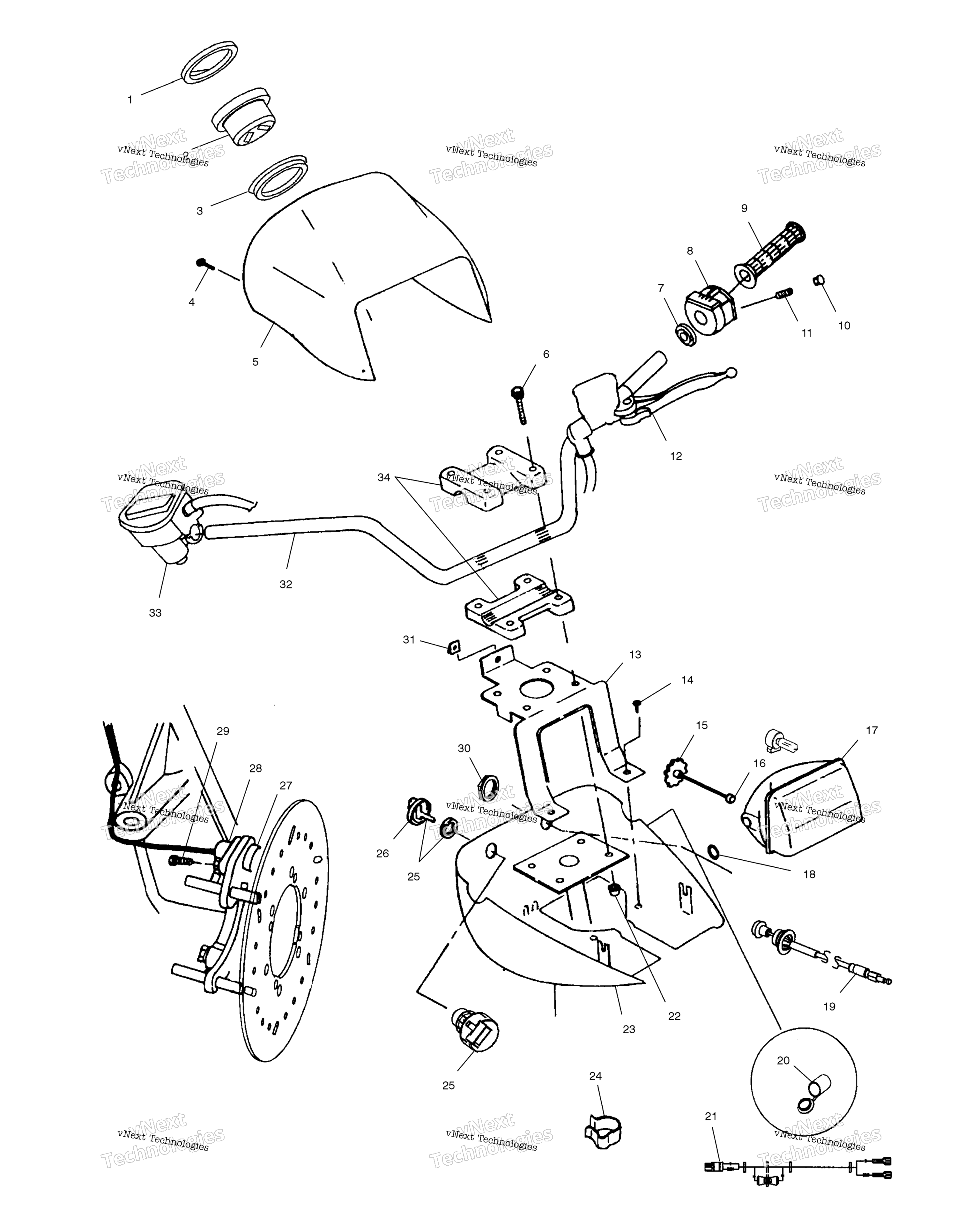Руль And Headlight Pod