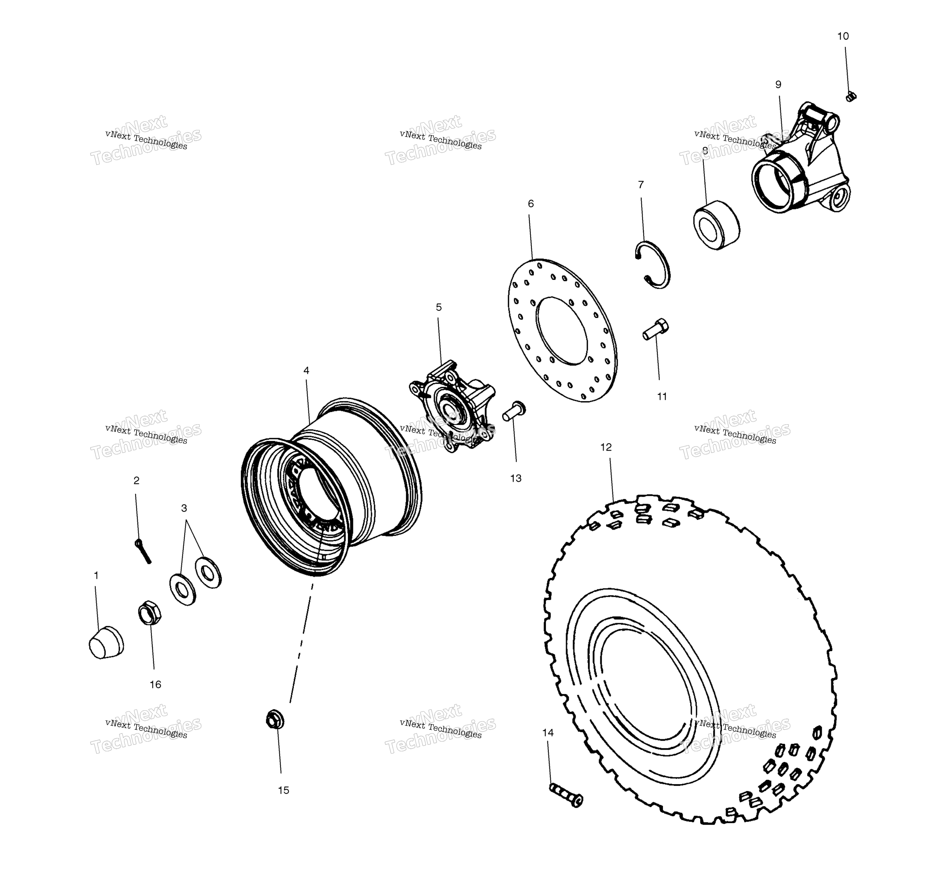 Задняя часть Wheel Drive