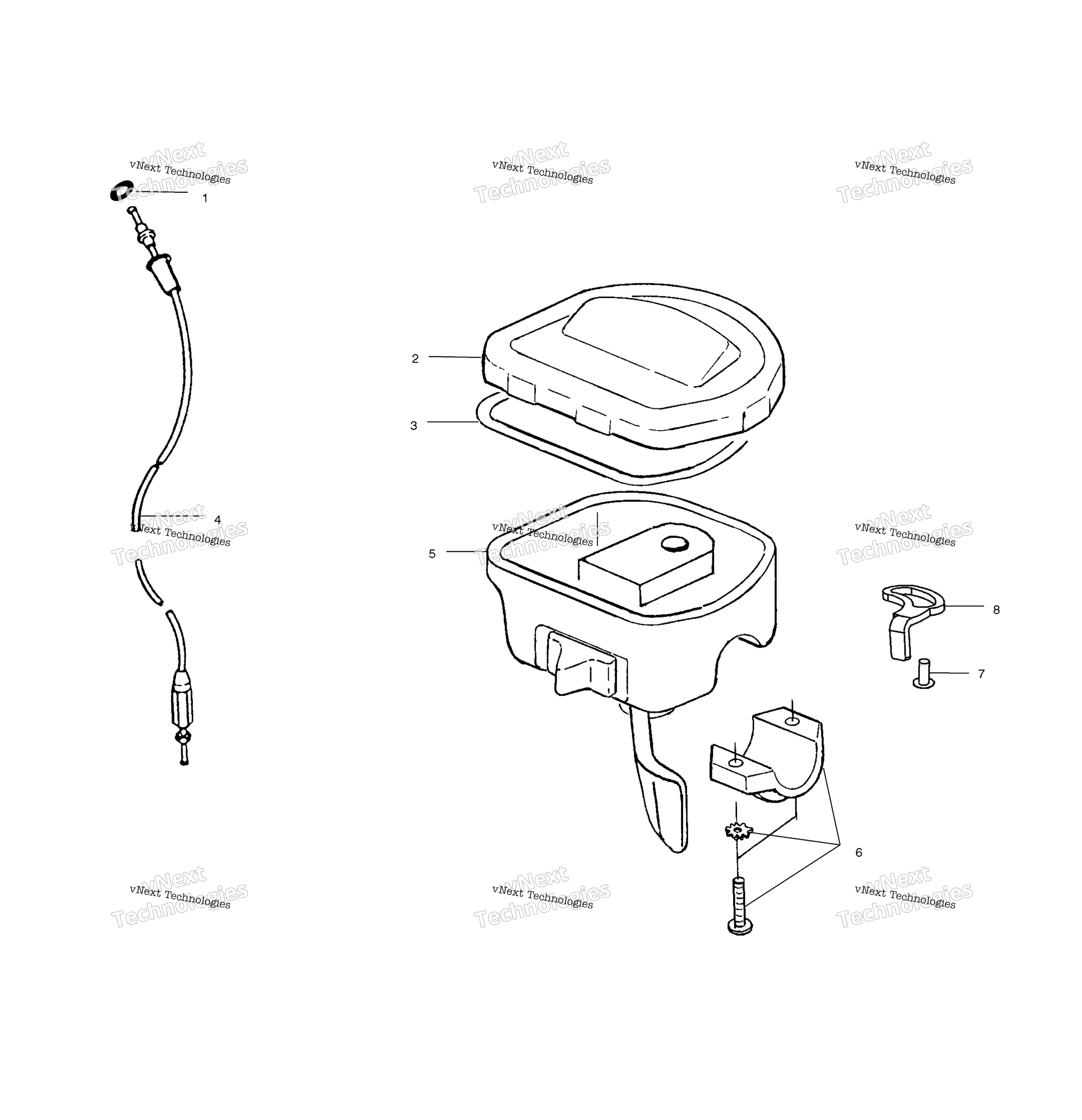Органы управления Throttle Asm/Cable /Da