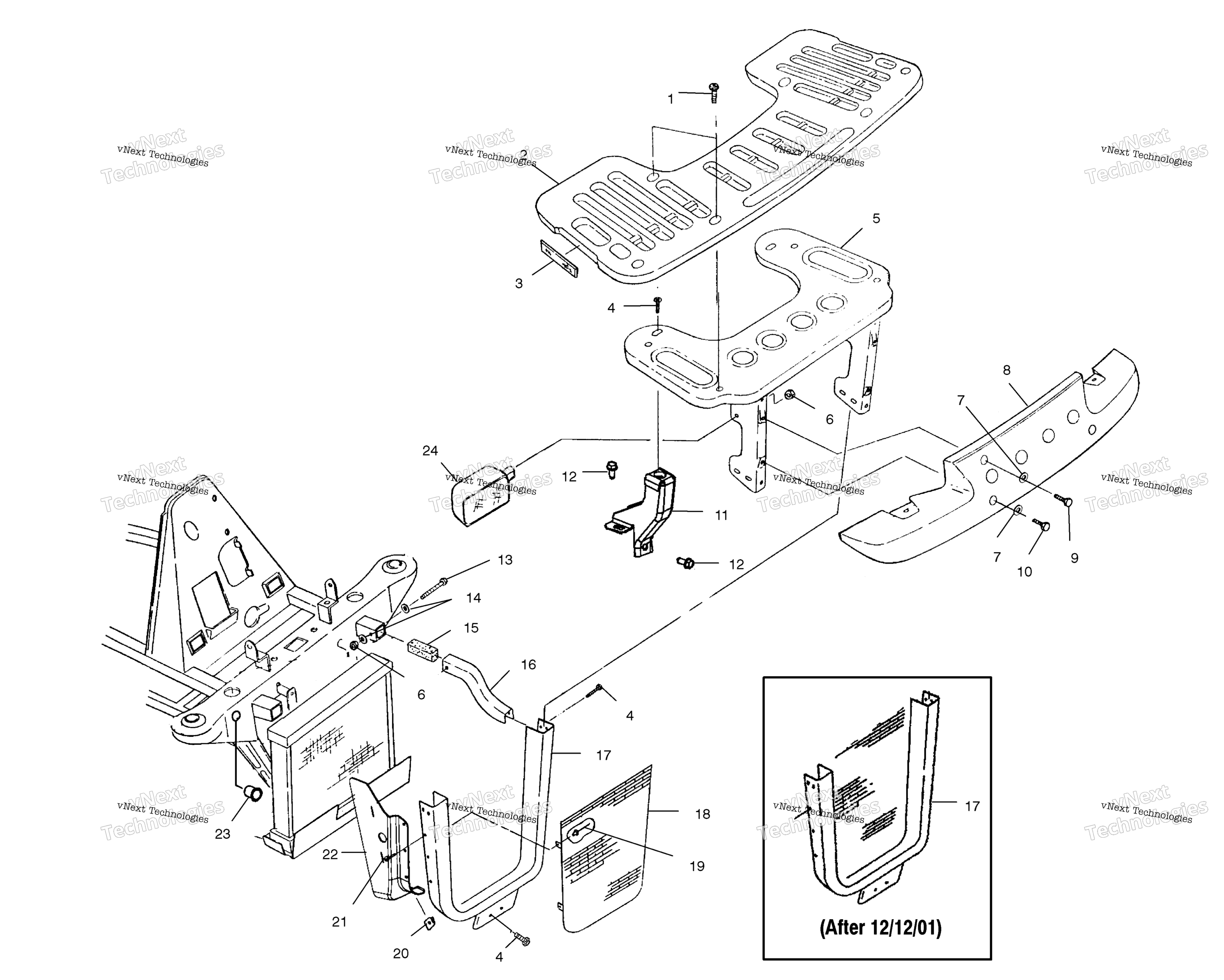 Передняя часть Rack & Bumper Mounting /Da