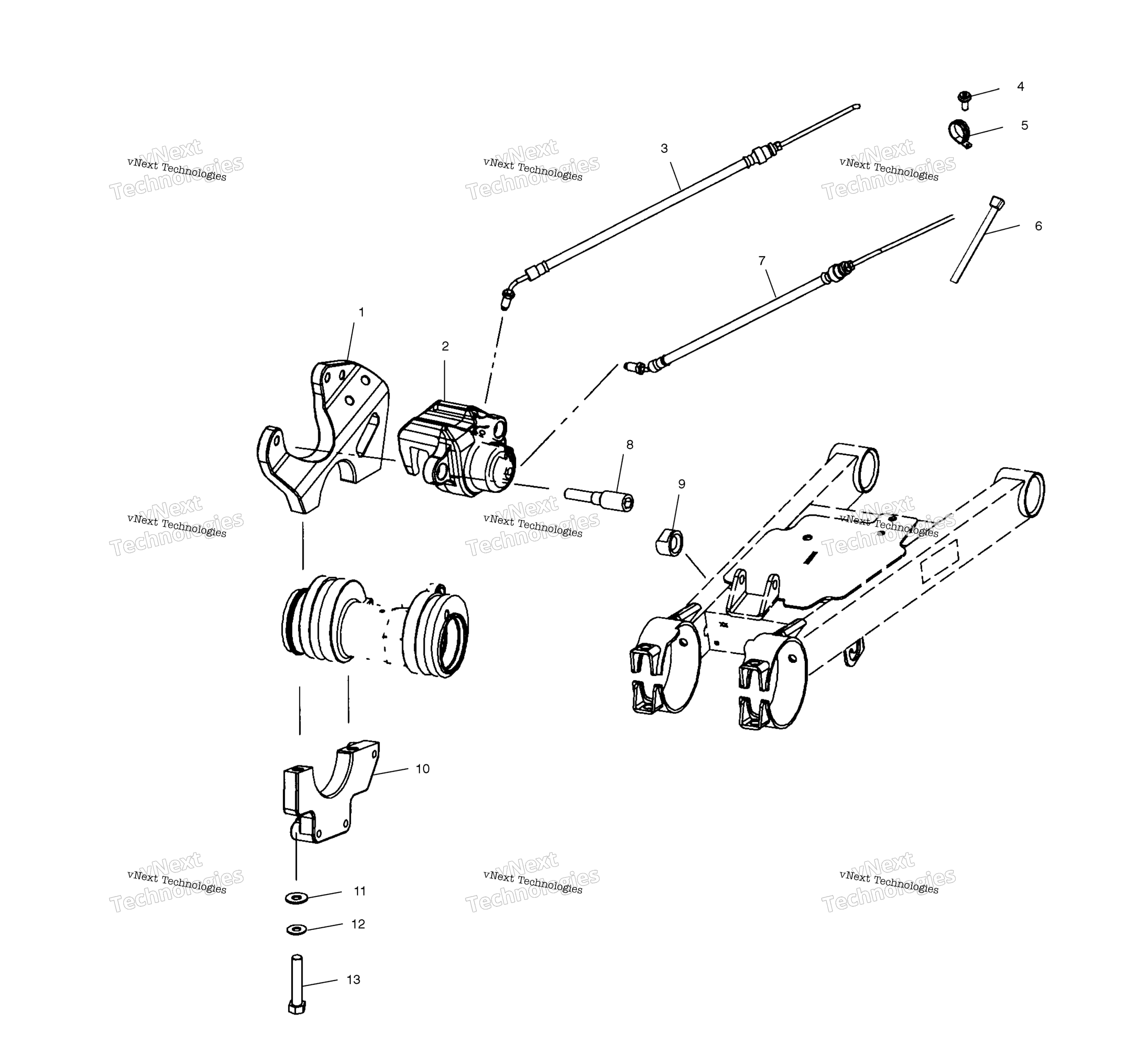 Задняя часть Caliper Mounting /Da