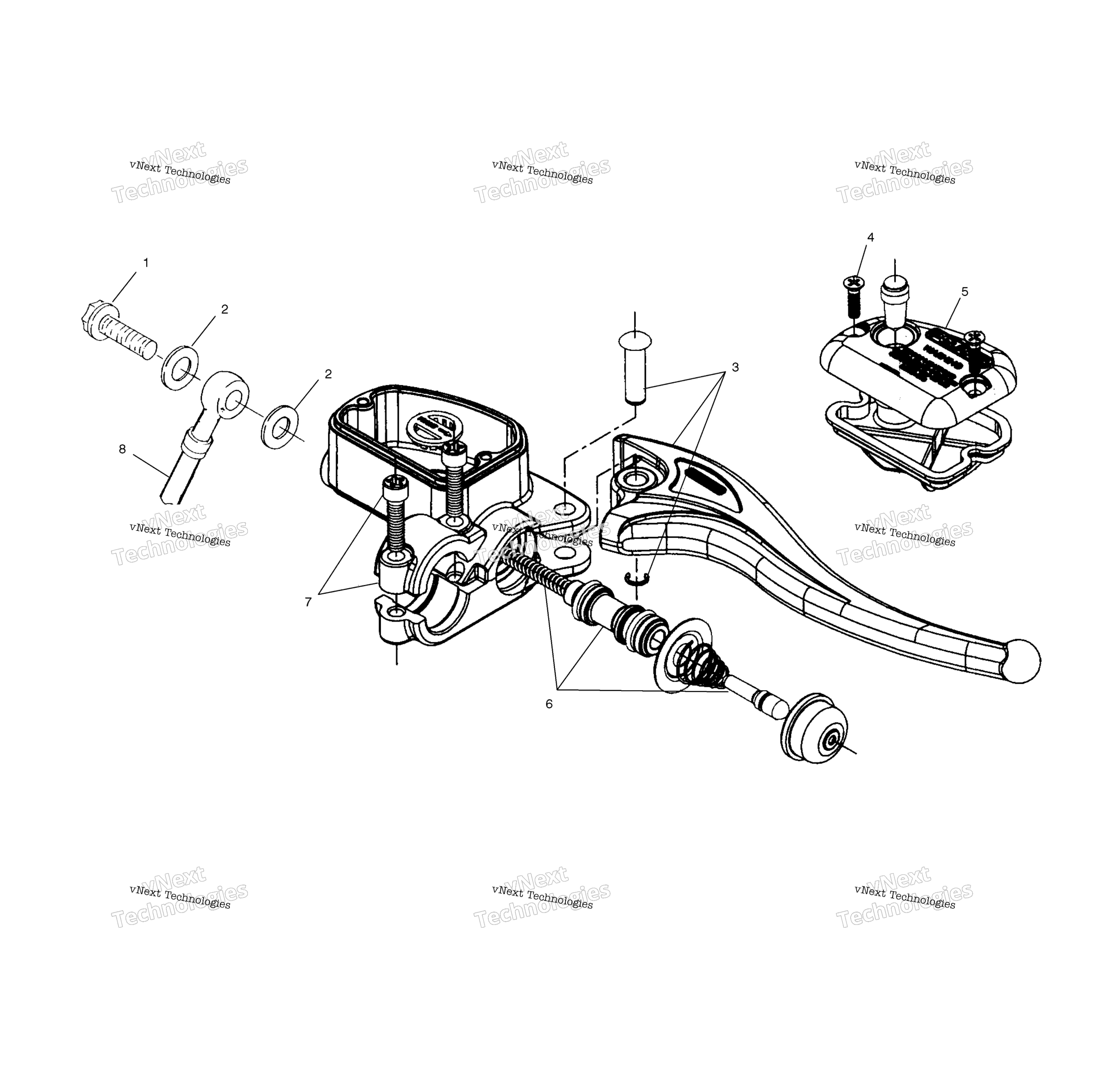 Органы управления Master Cylinder/Brake Line Rh A02cl50aa/Da
