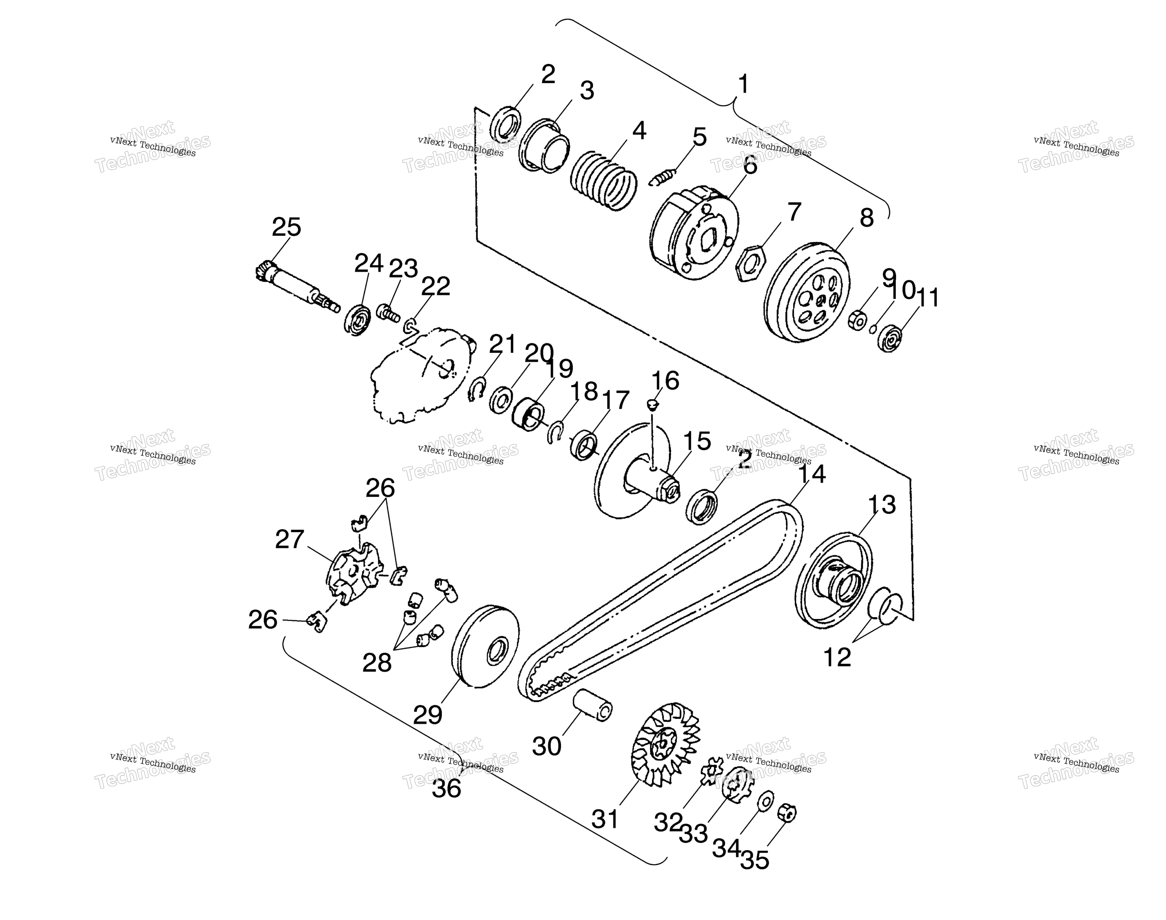 Привод Pulley A02fa09ca/Cb/Cc