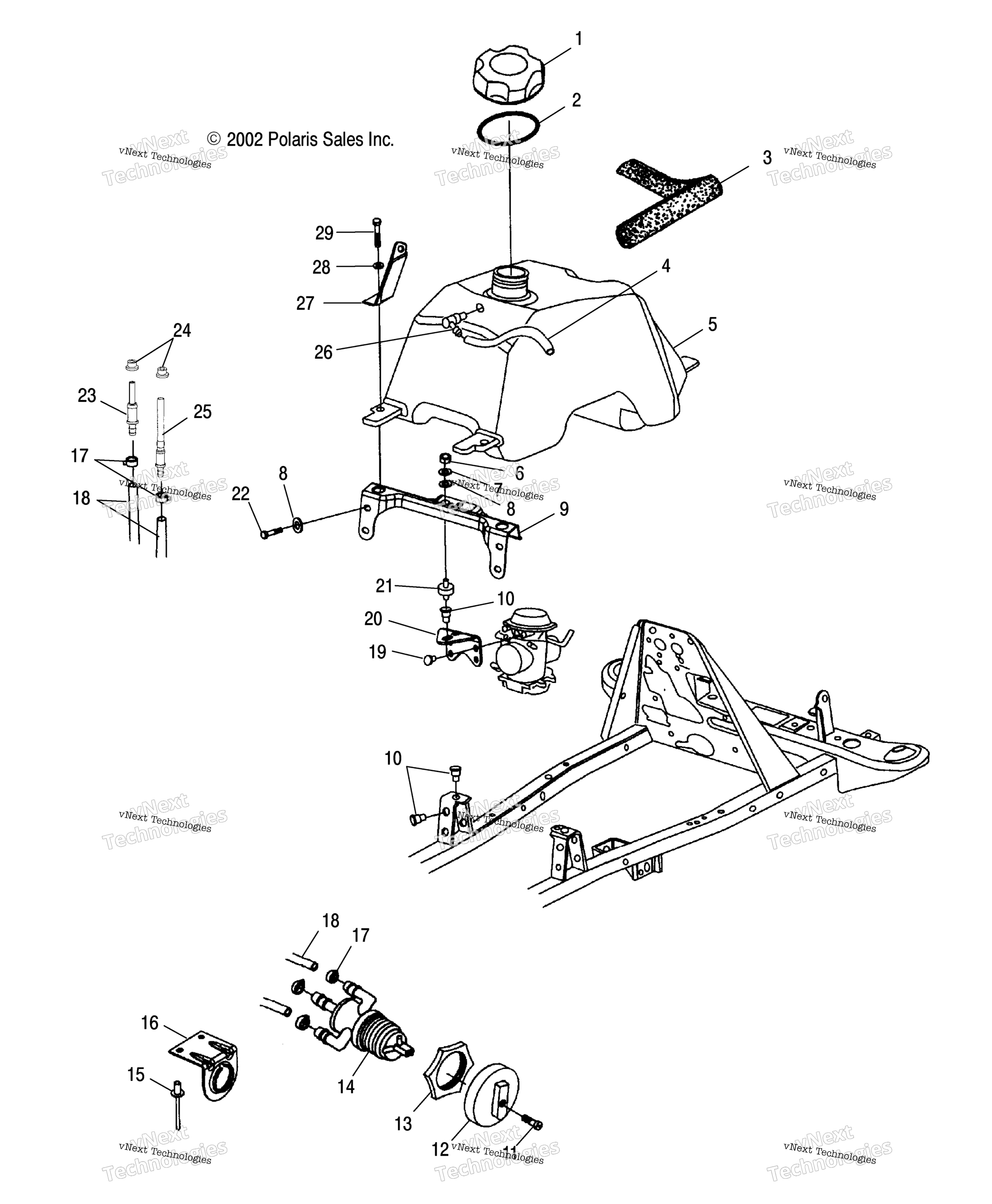 Топливный бак & Carburetor Mounting