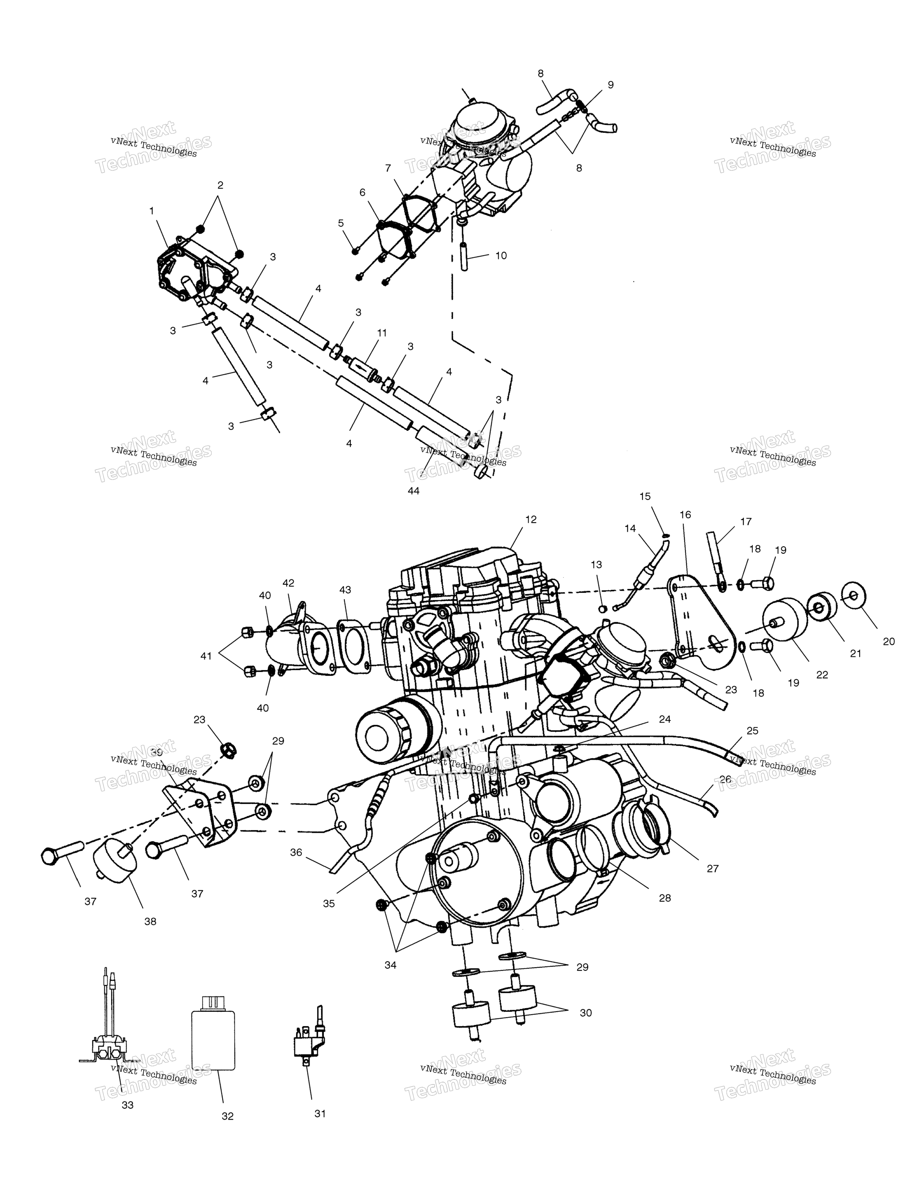 Двигатель Mounting