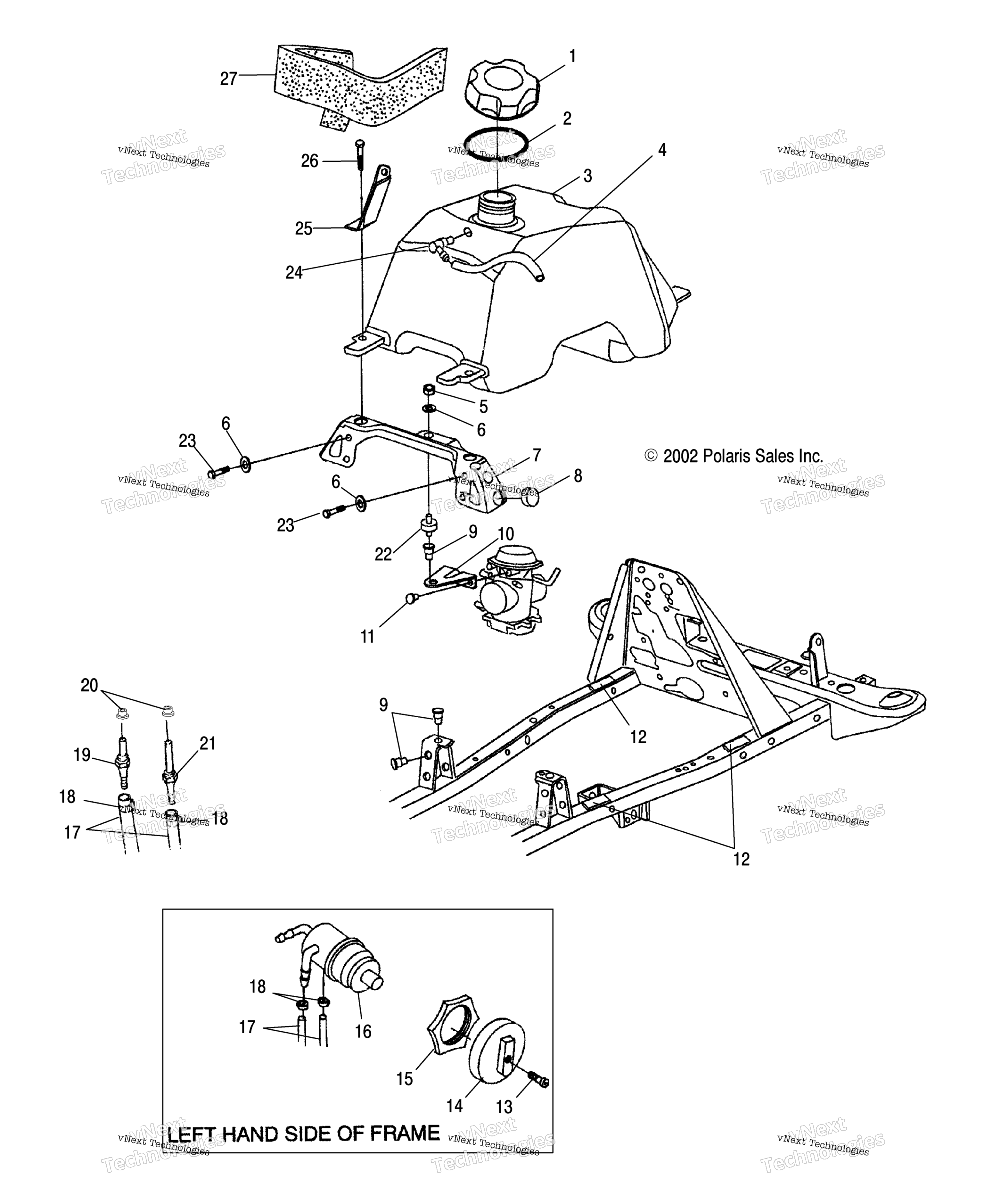 Топливный бак & Carburetor Mounting