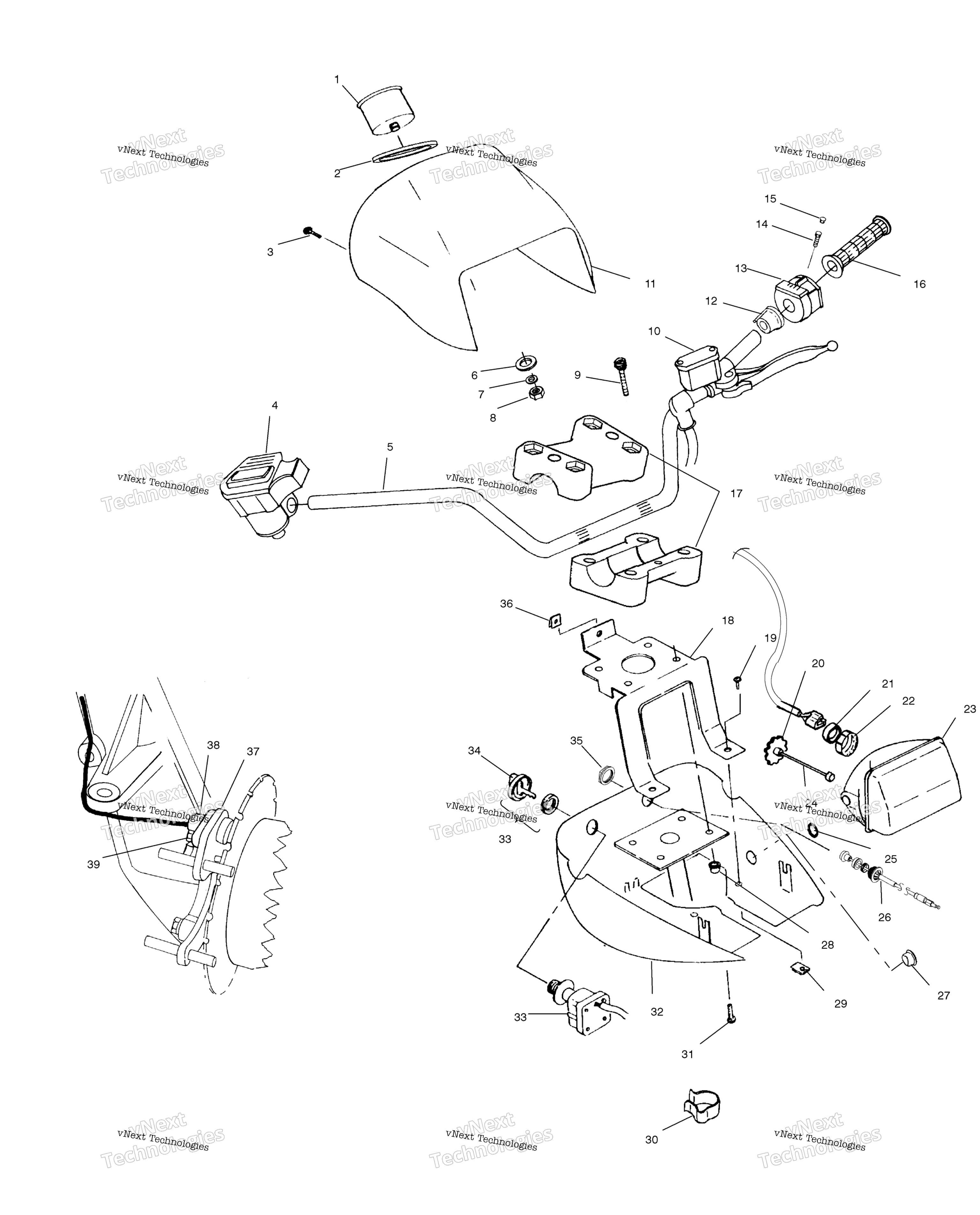 Руль & Headlight Pod