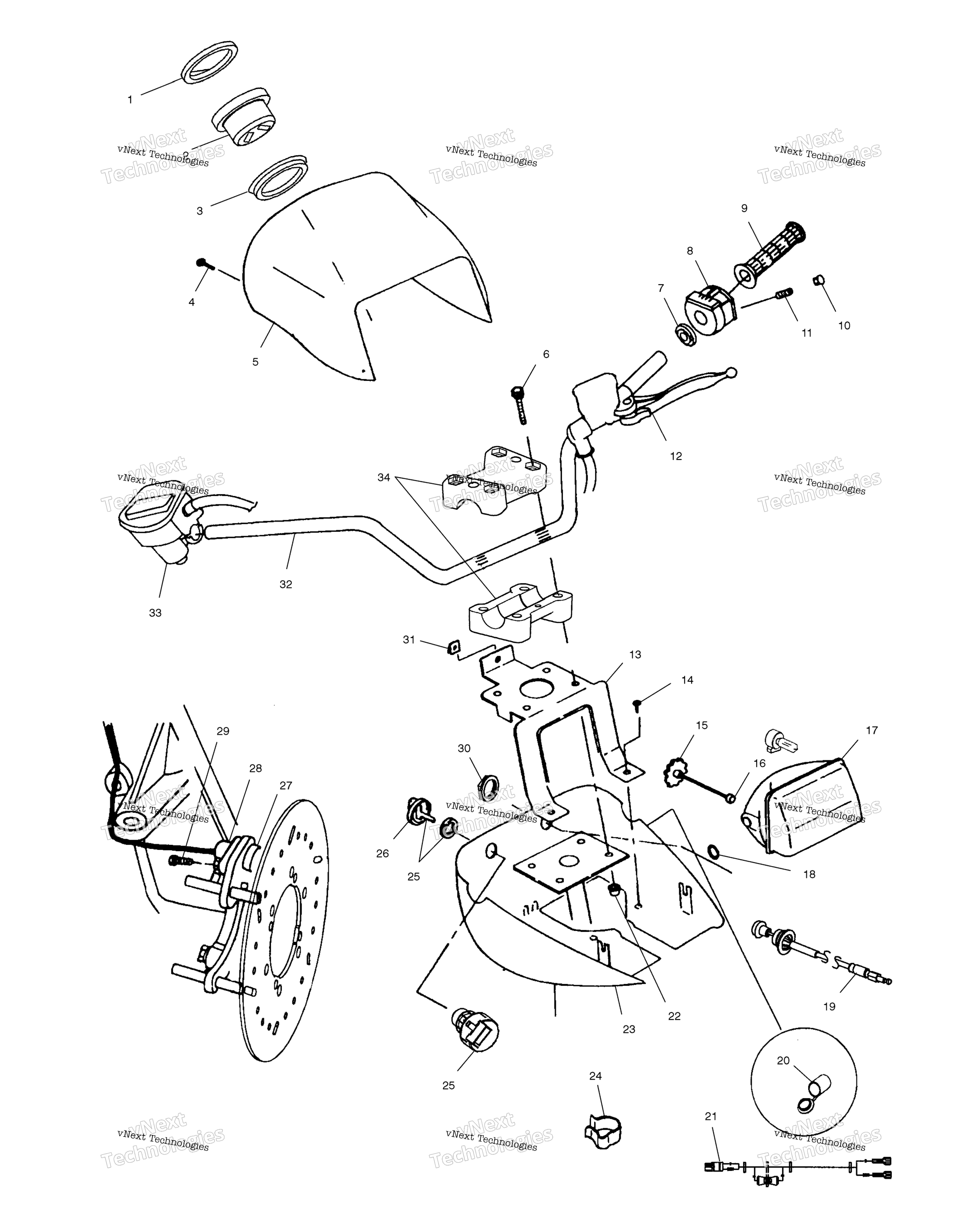 Руль And Headlight Pod