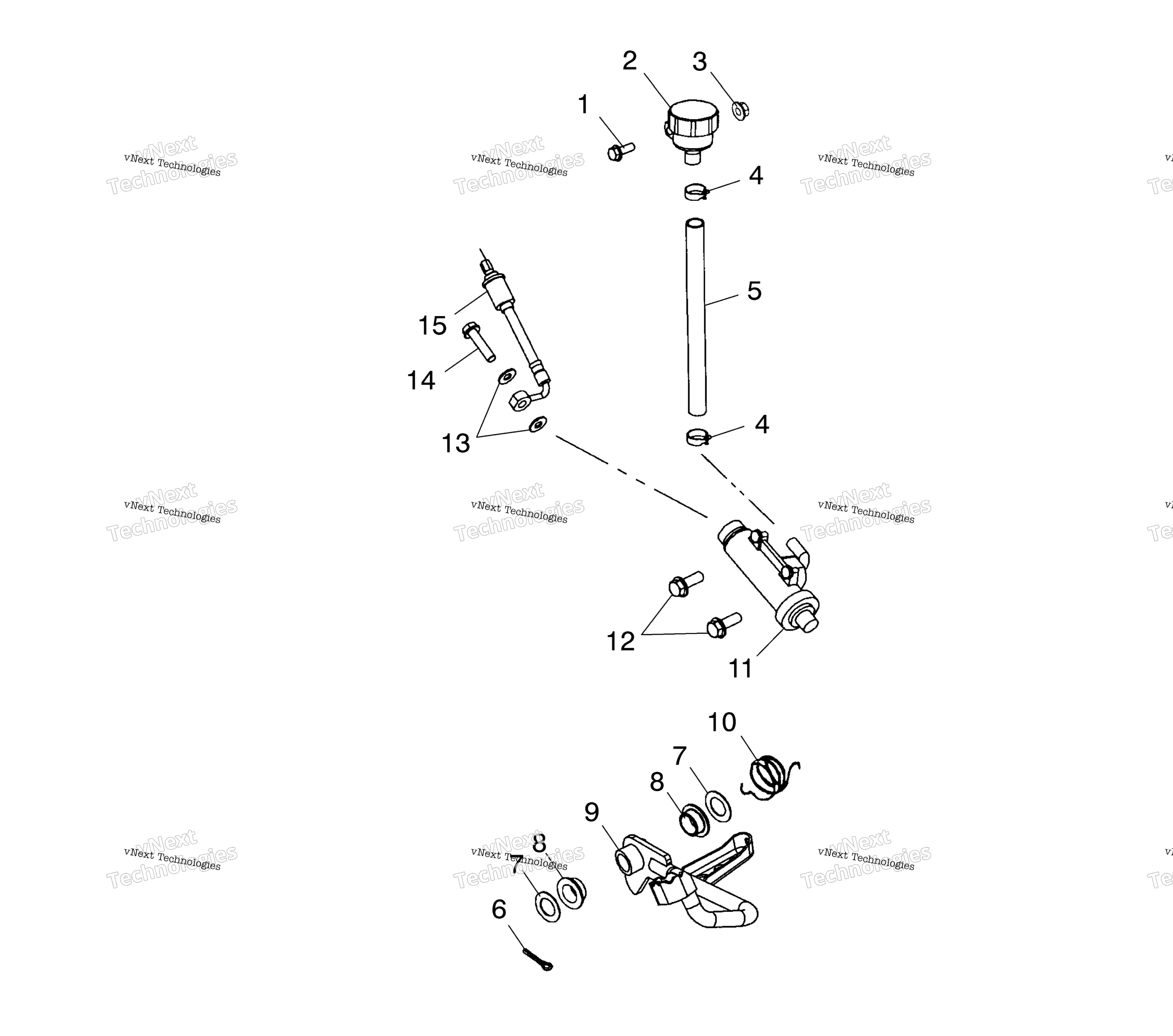 Задняя часть Master Cylinder/Foot Pedal
