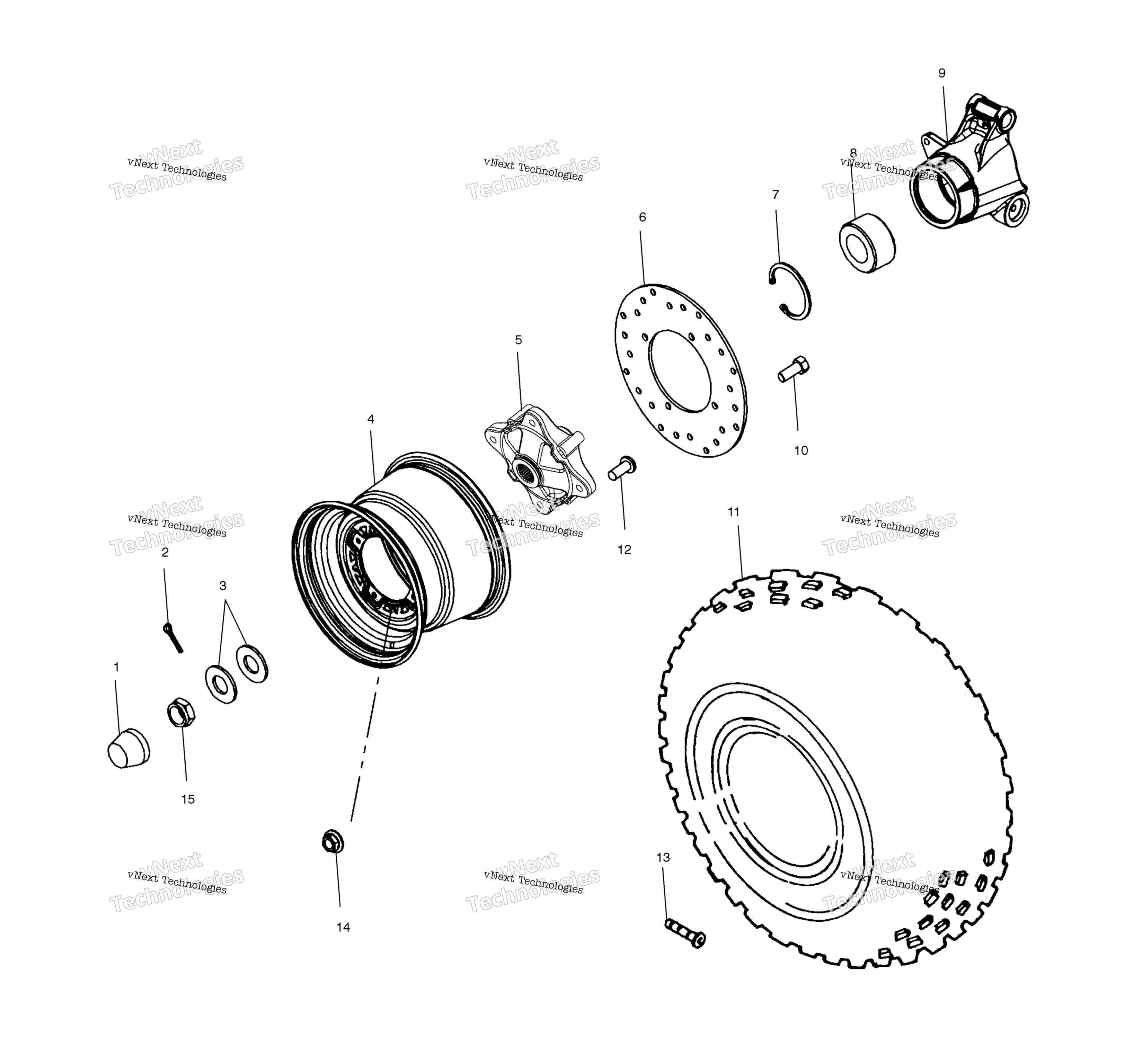 Задняя часть Wheel Drive /Af/Ag