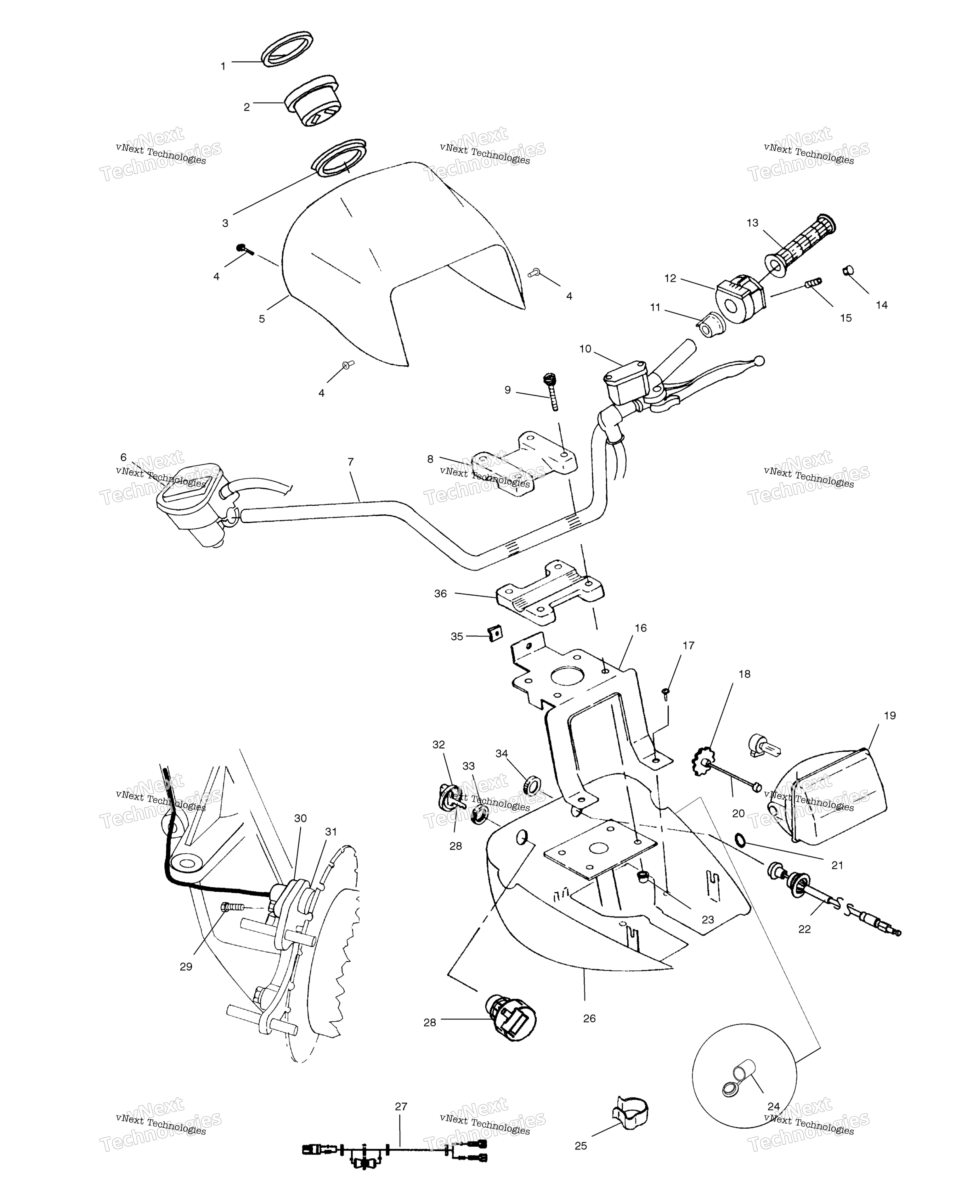 Руль & Headlight Pod