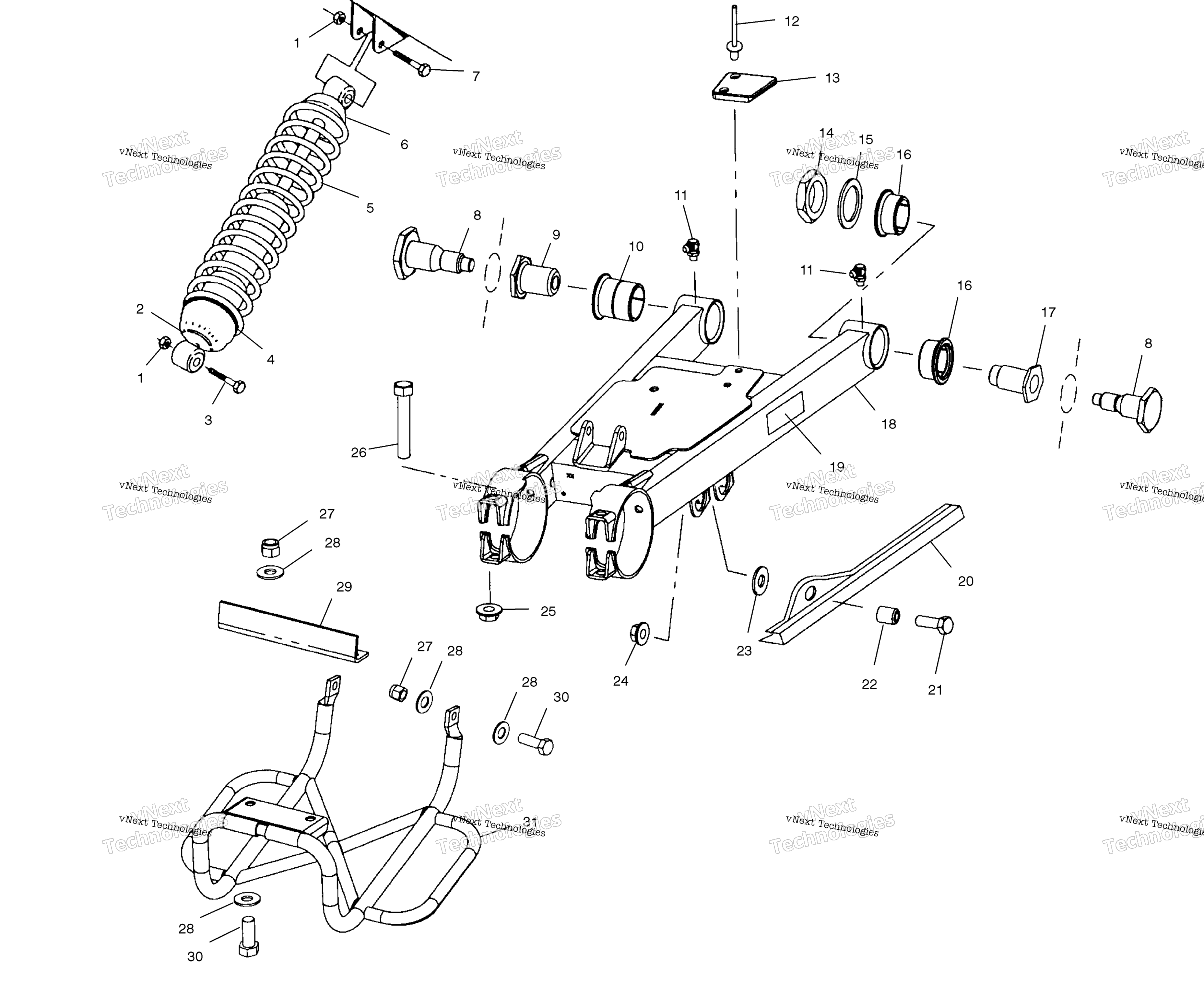Swing Arm / Shock крепление