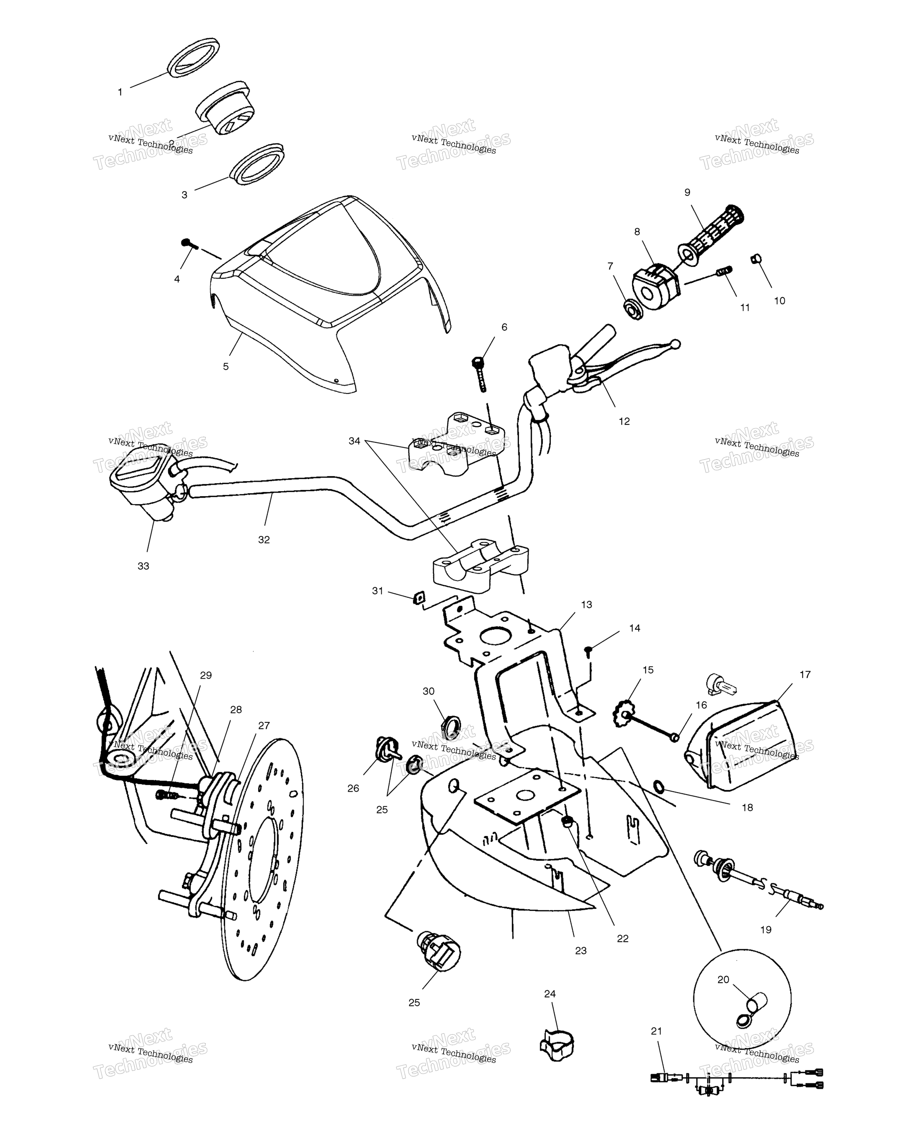 Руль And Headlight Pod