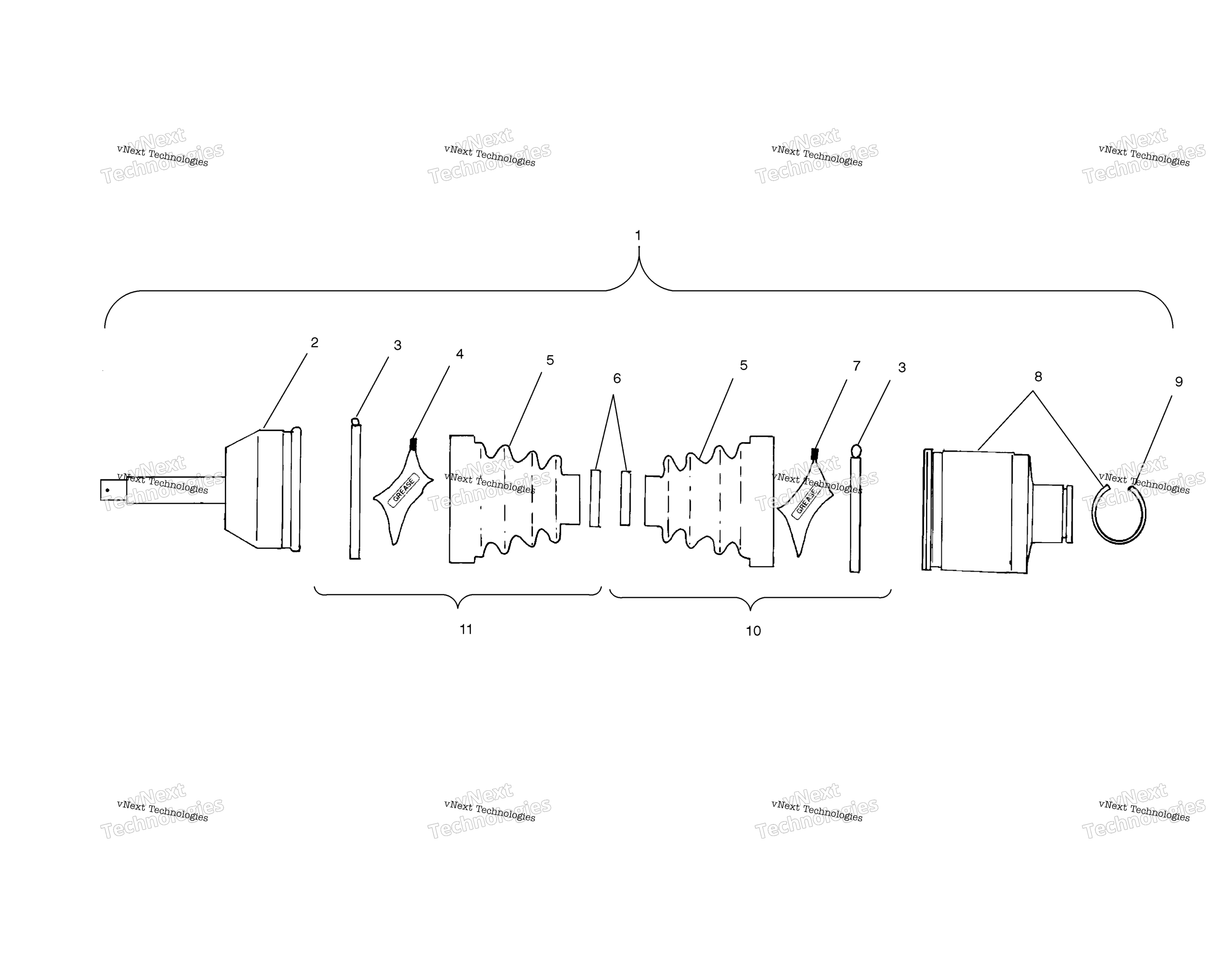 Задняя часть Drive Shaft
