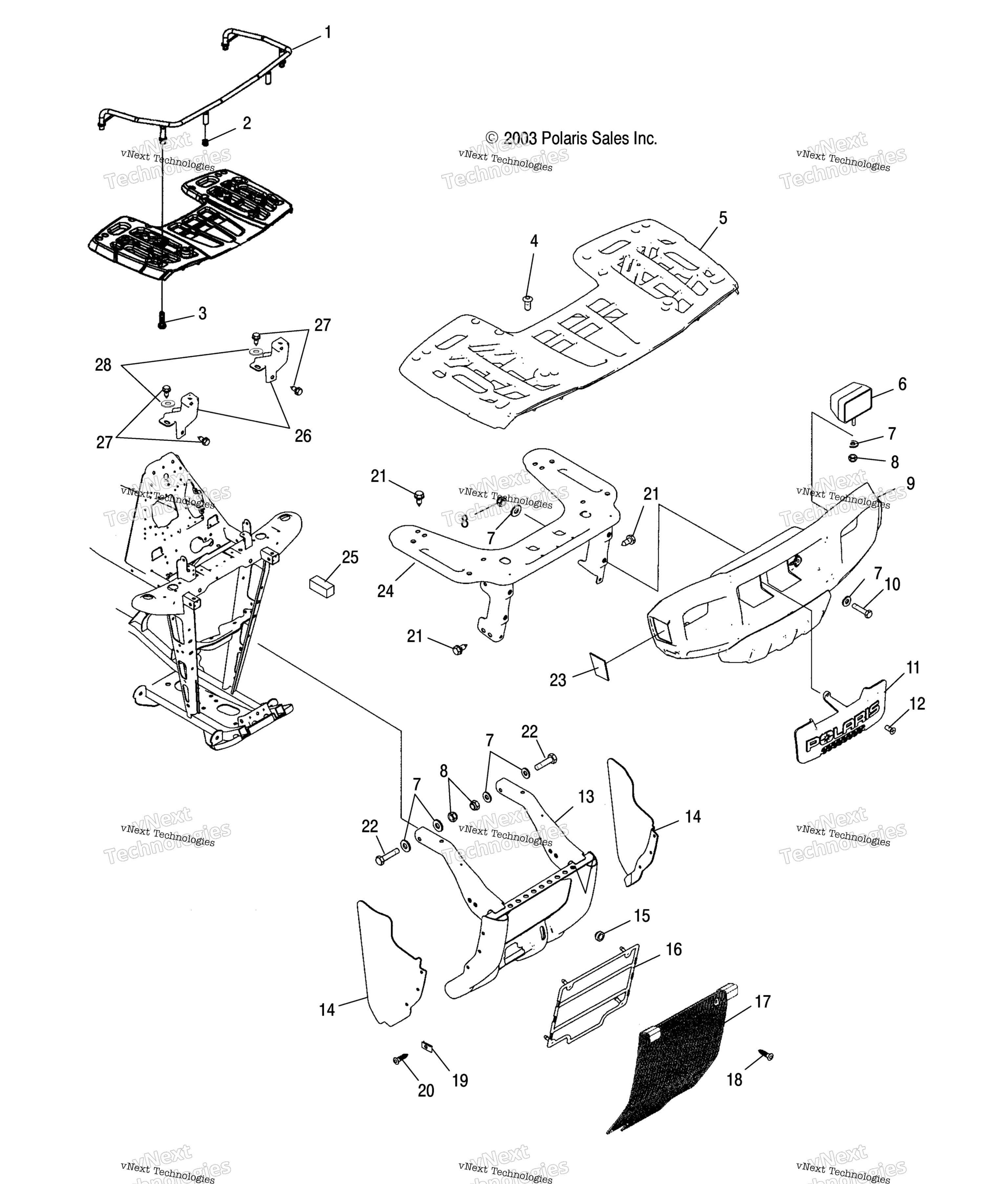 Передняя часть Rack And Bumper Mounting
