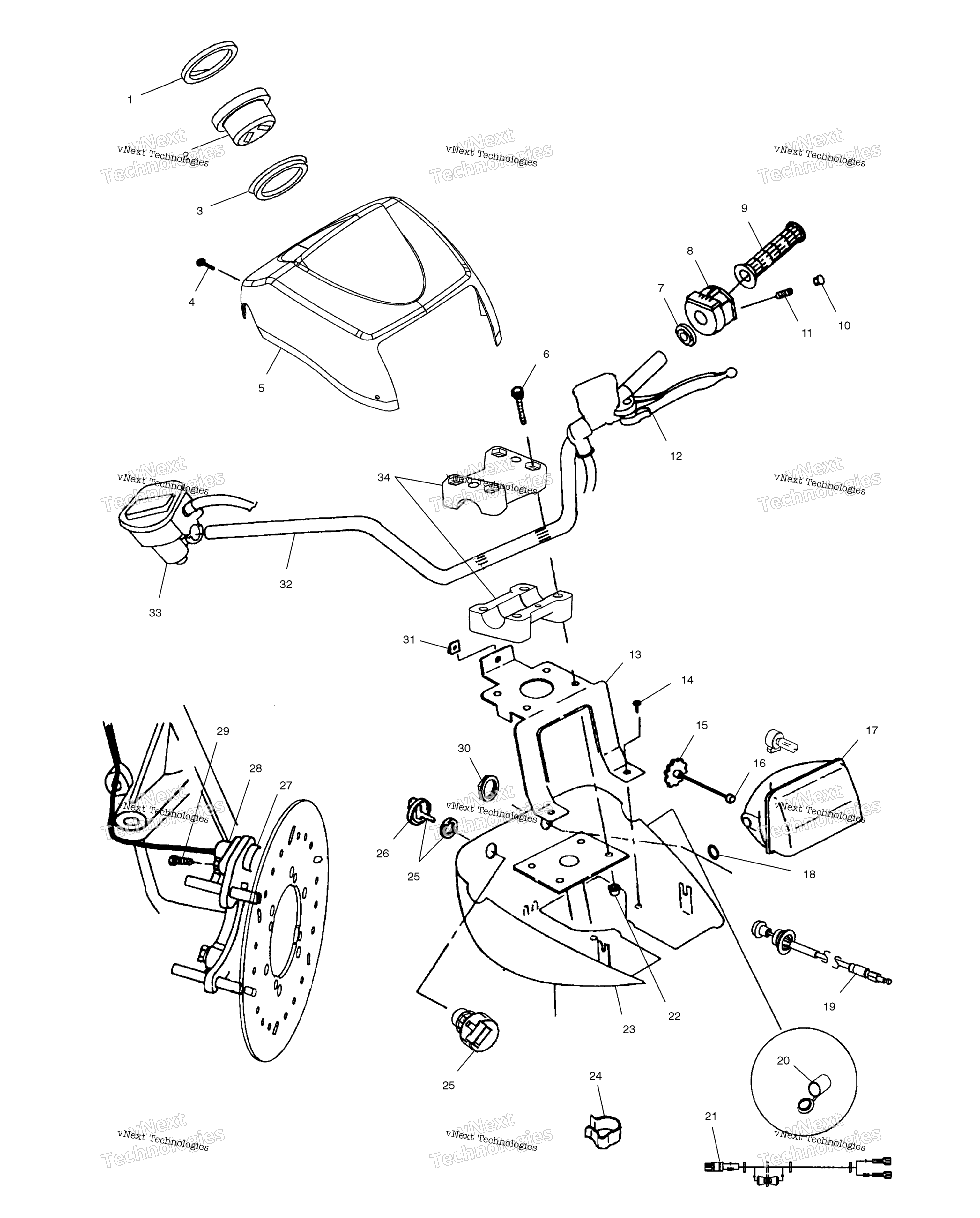 Руль And Headlight Pod