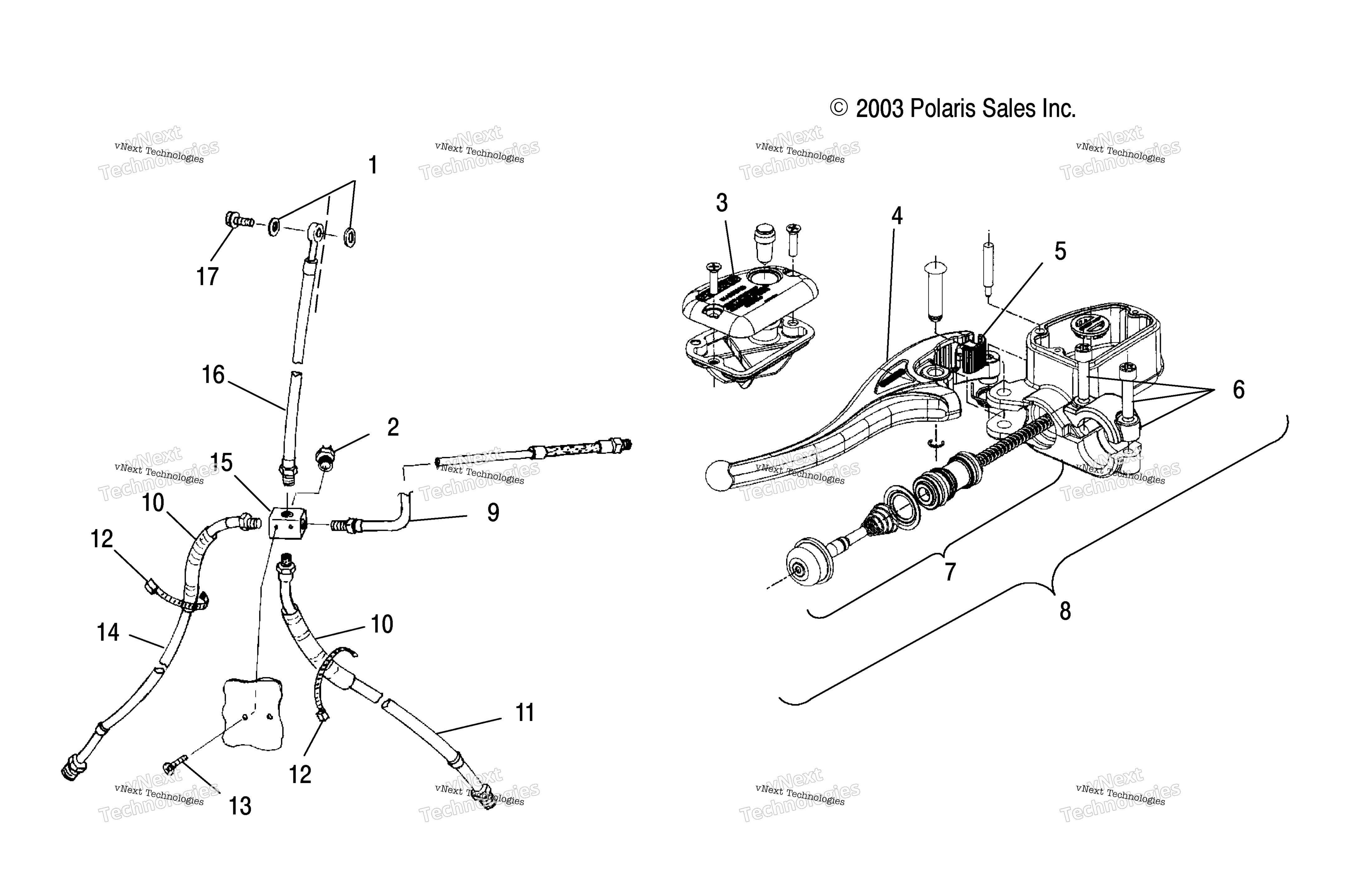 Органы управления Master Cylinder/Brake Line A04ch50ao/Aq/Ar/As/At/Av/Aw