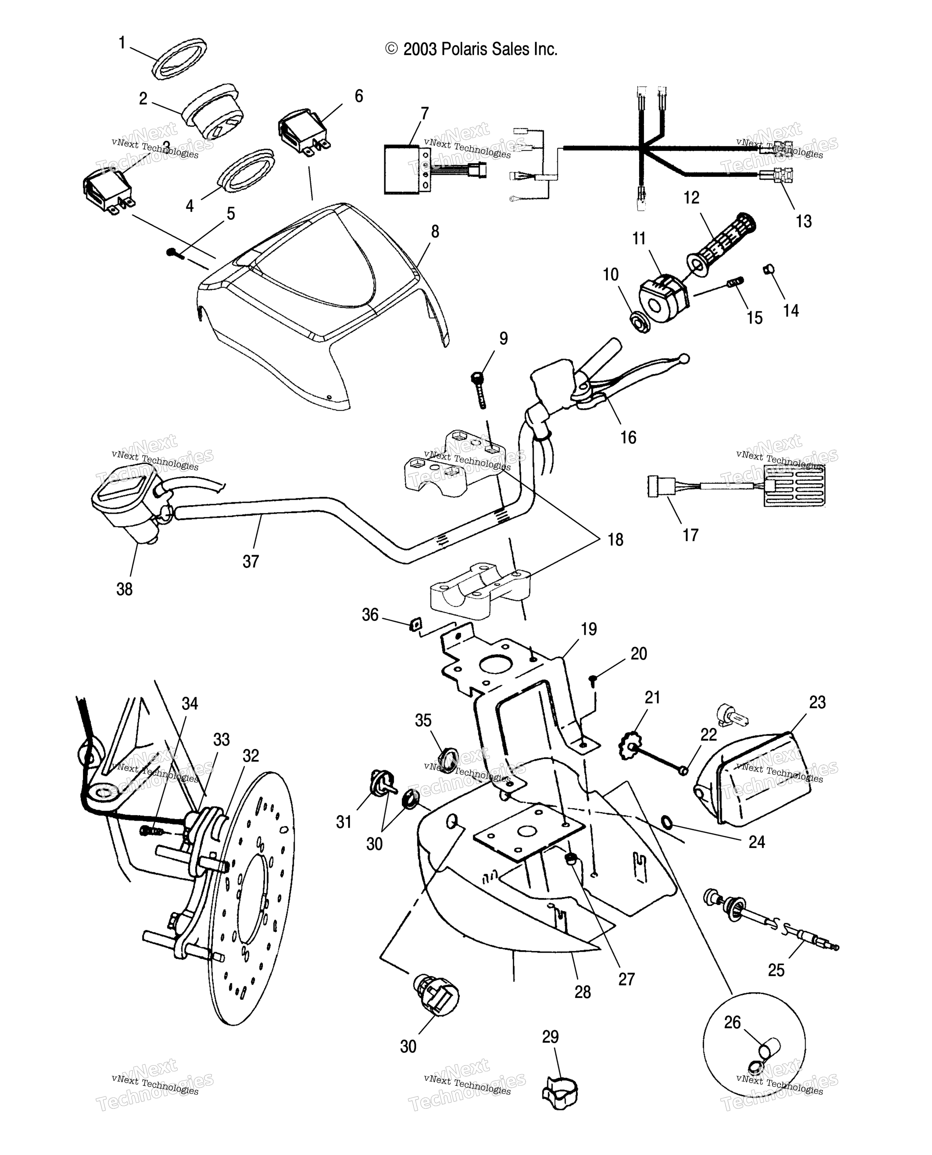 Руль And Headlight Pod