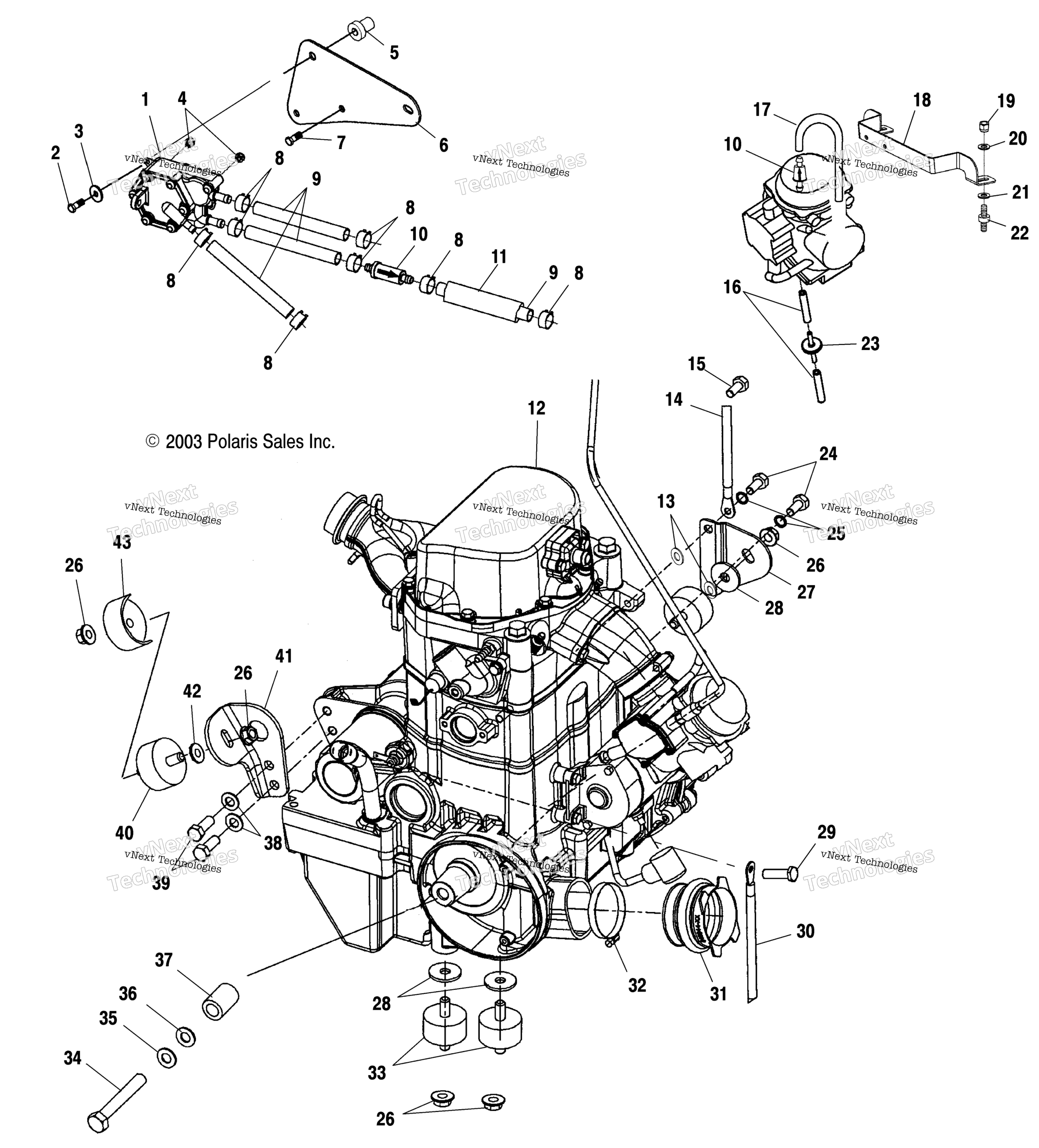 Двигатель Mounting