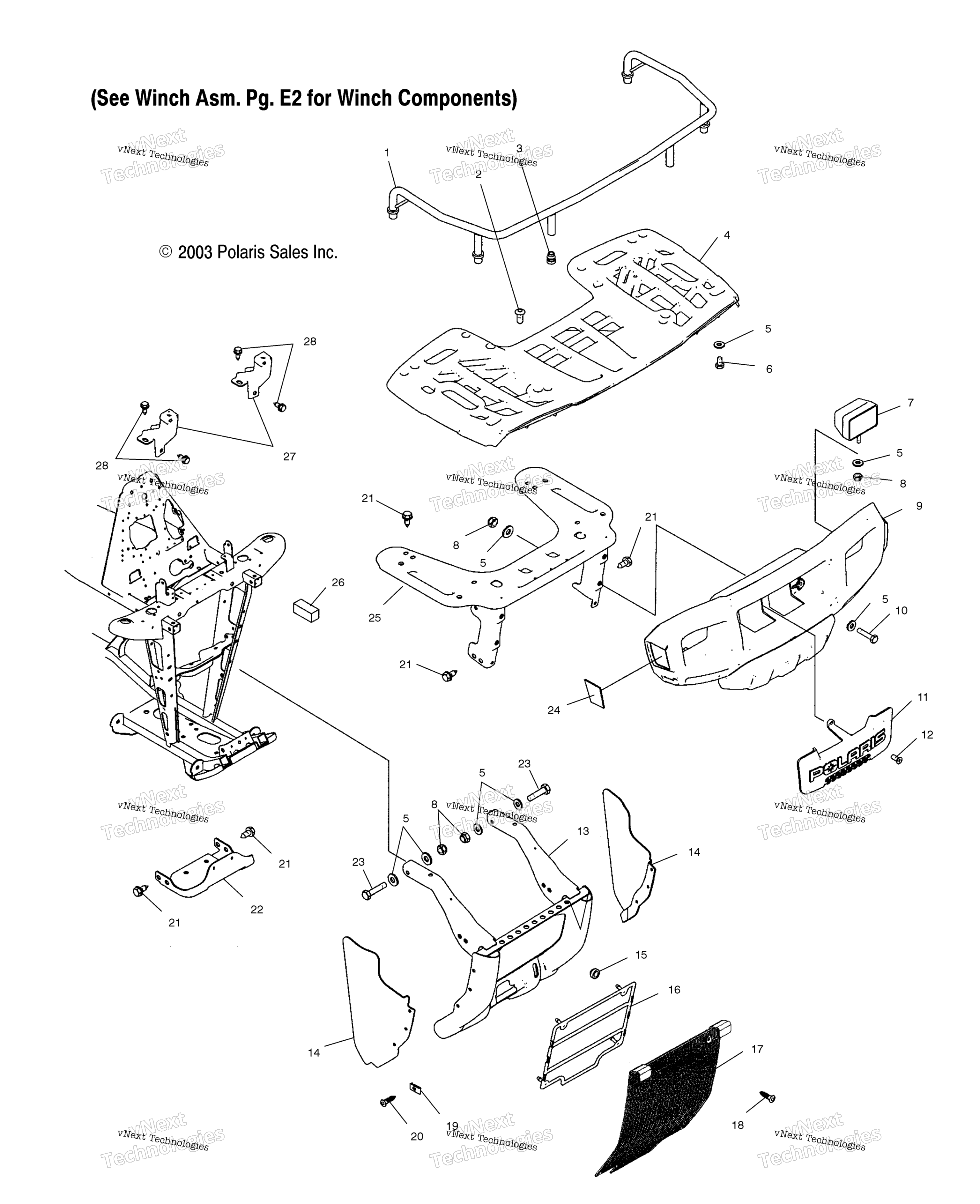 Передняя часть Rack And Bumper Mounting