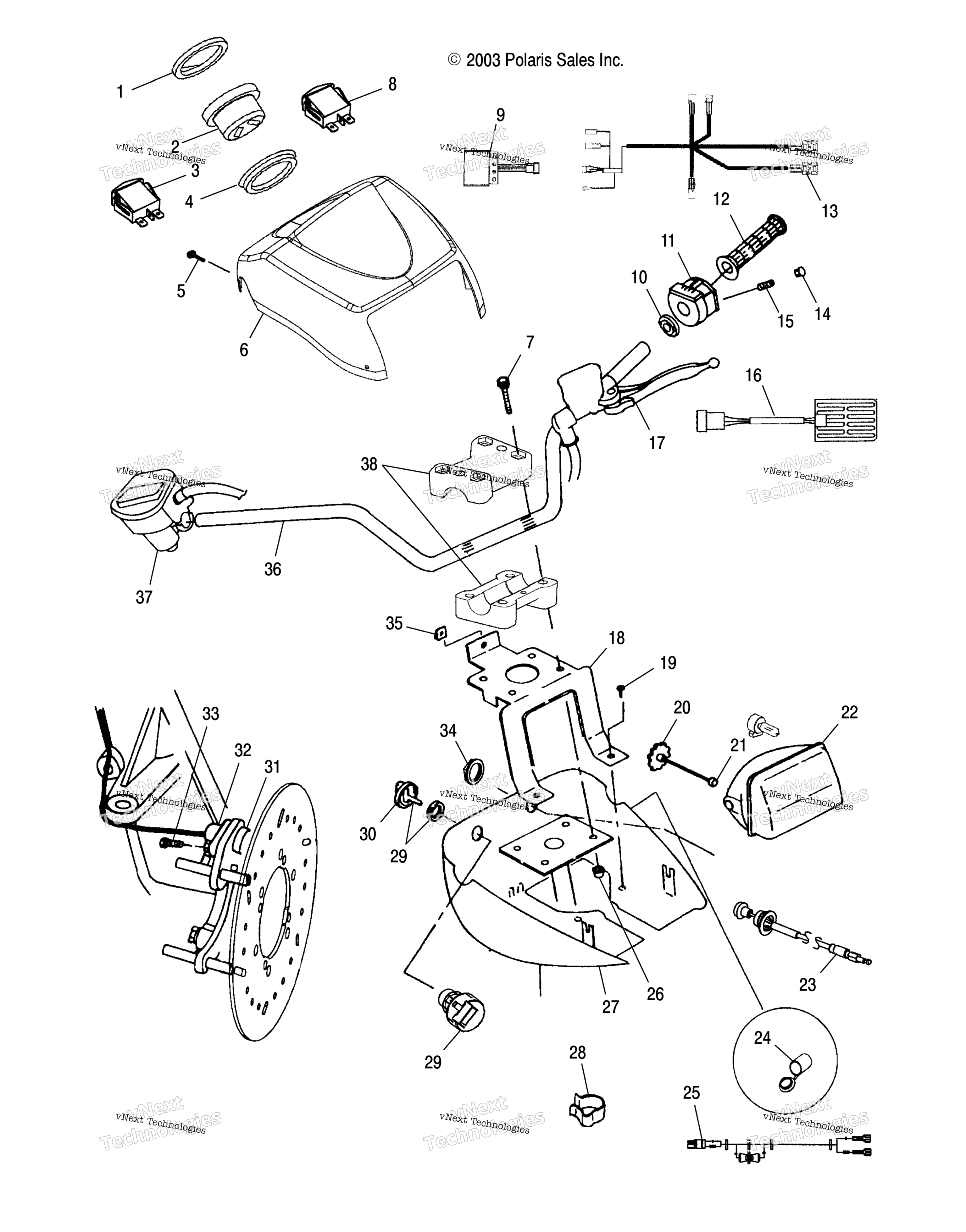 Руль & Headlight Pod