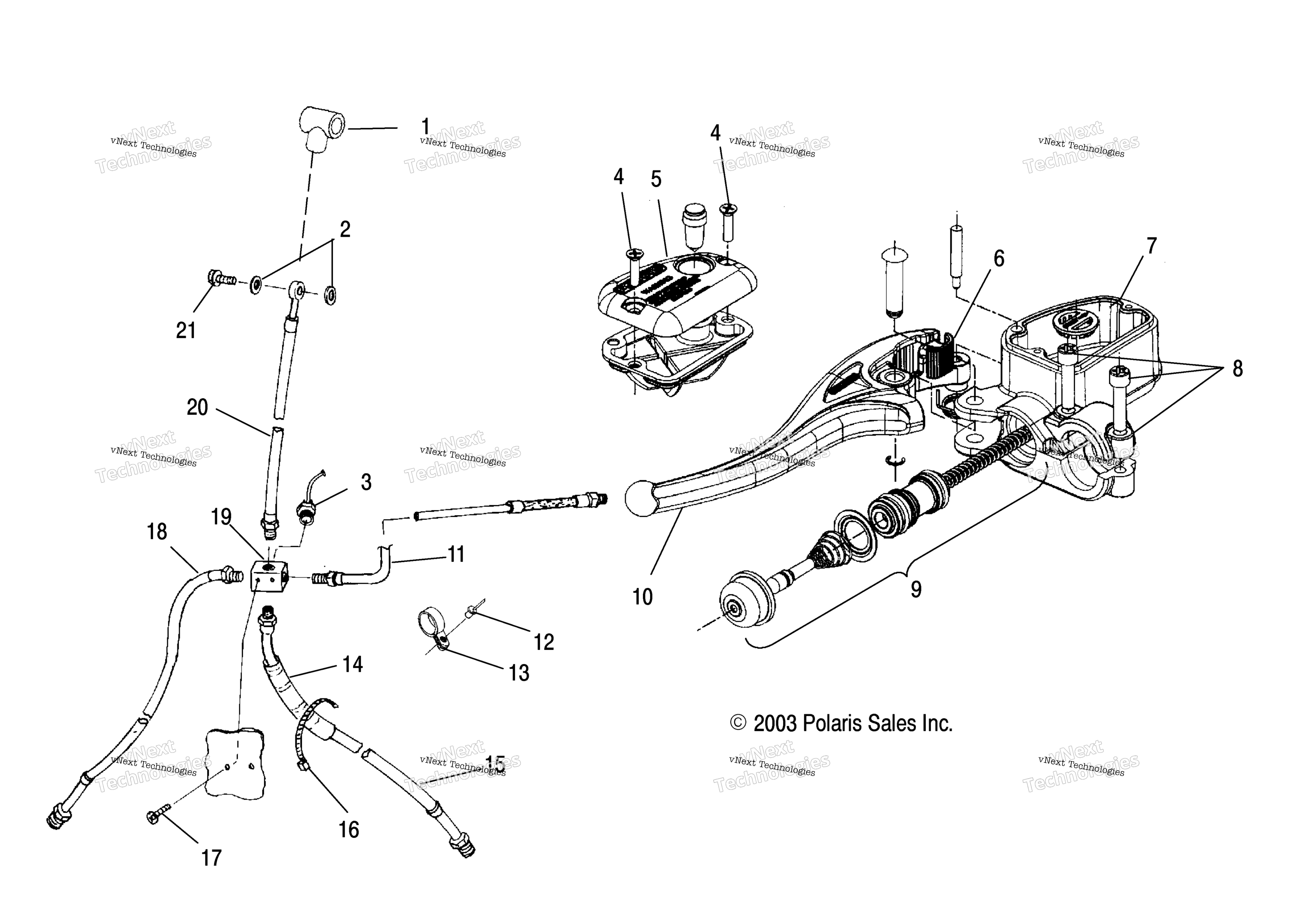 Органы управления Master Cylinder/Brake Line