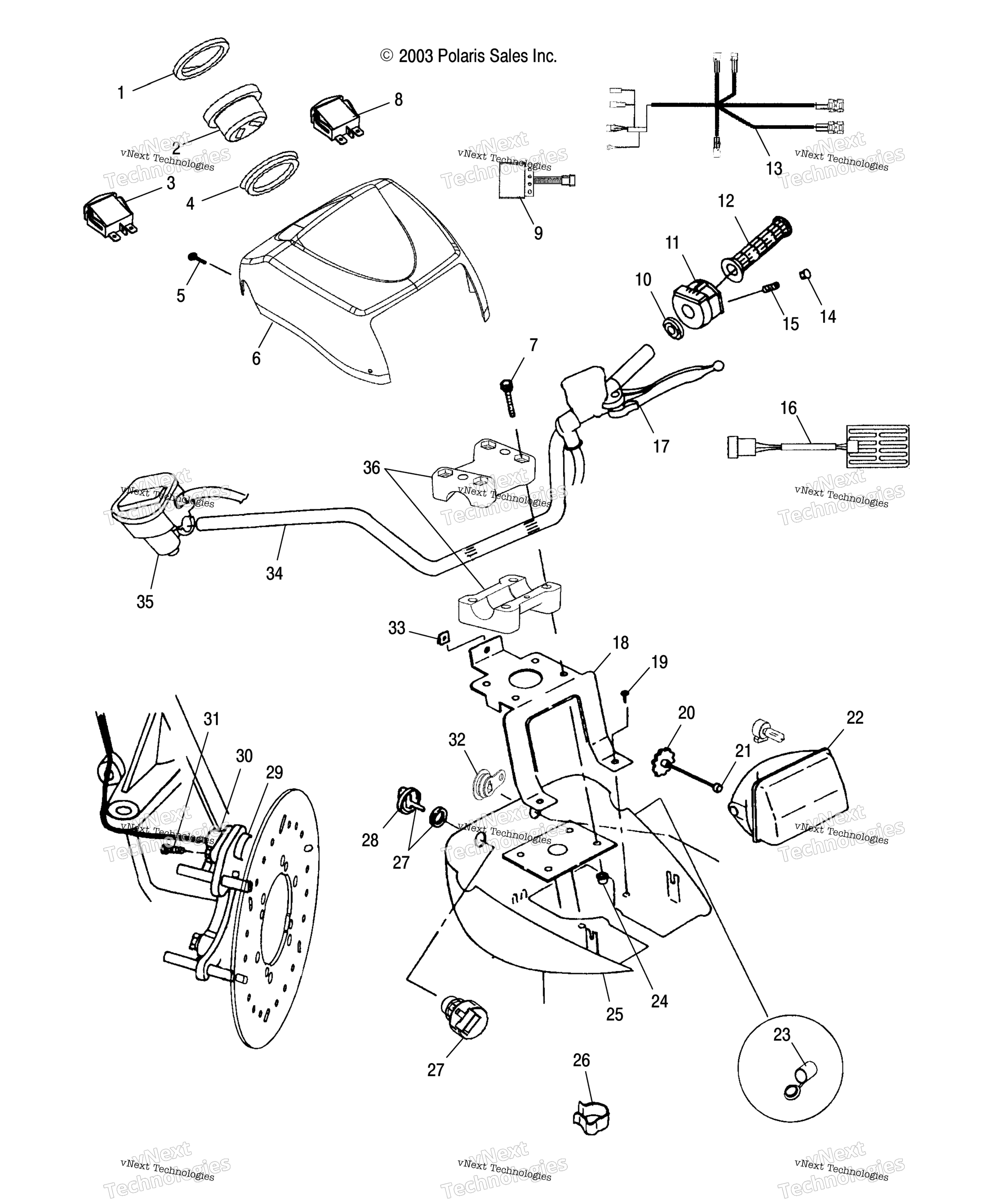Руль & Headlight Pod