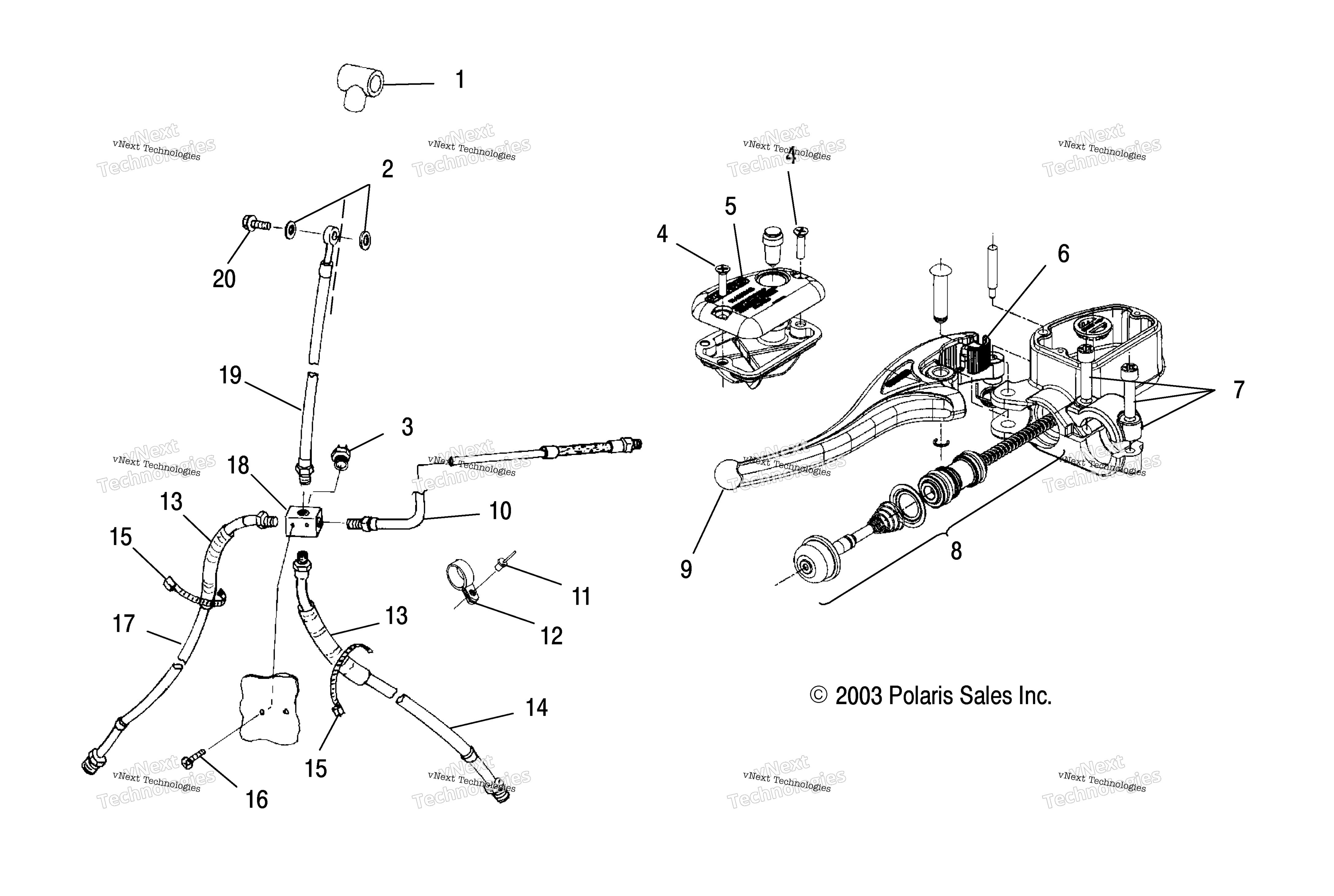 Органы управления Master Cylinder/Brake Line