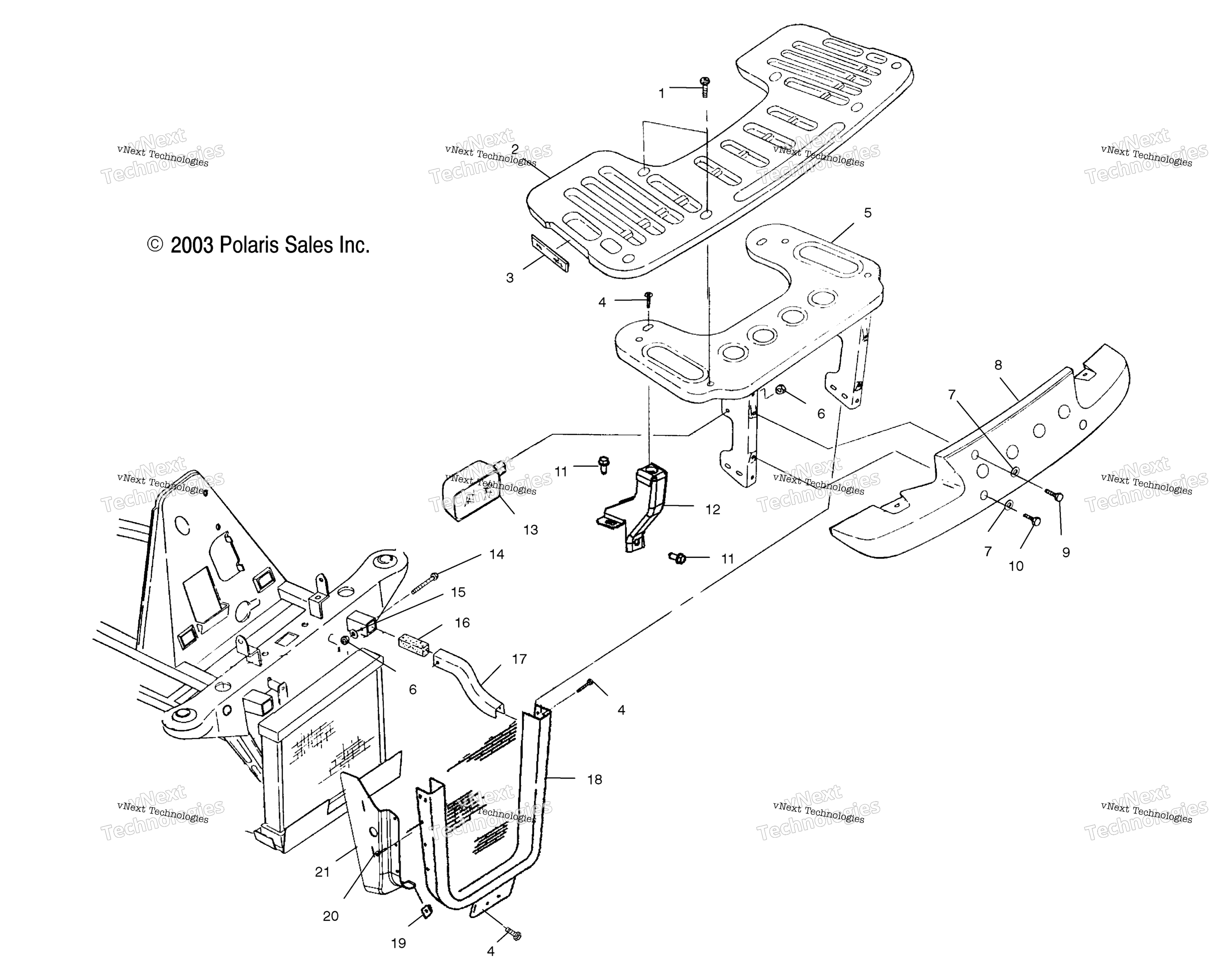 Передняя часть Rack & Bumper Mounting