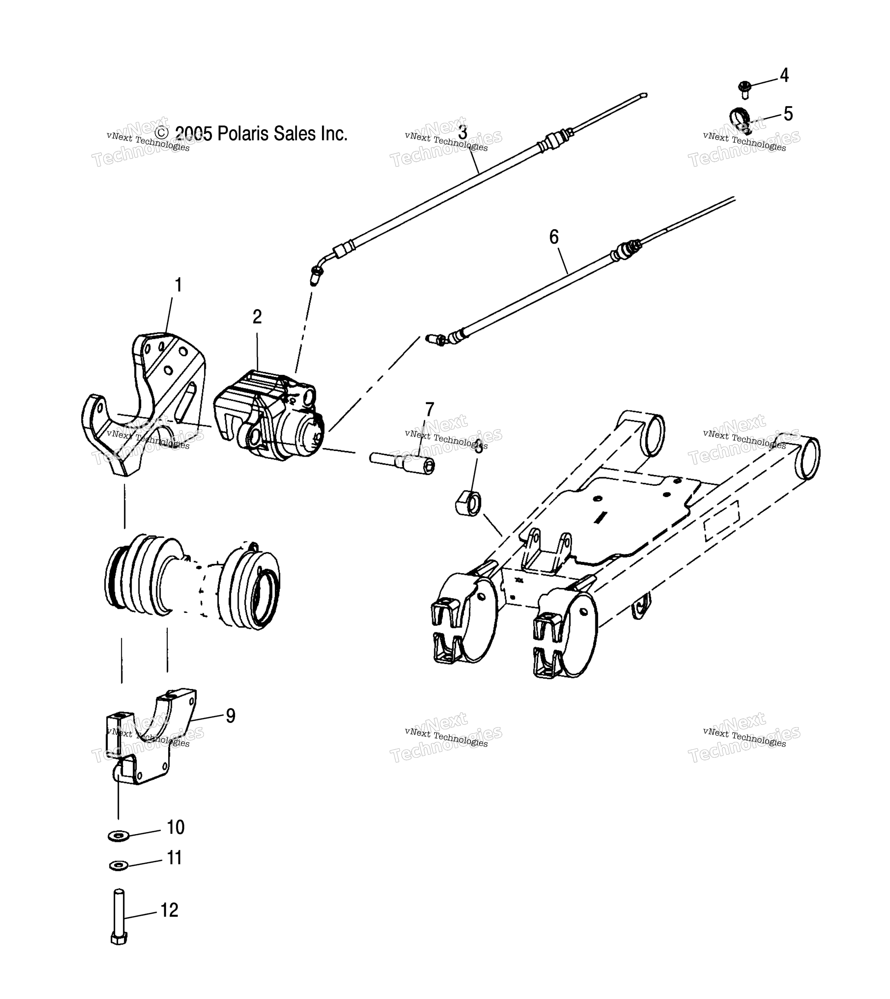 Задняя часть Caliper Mounting