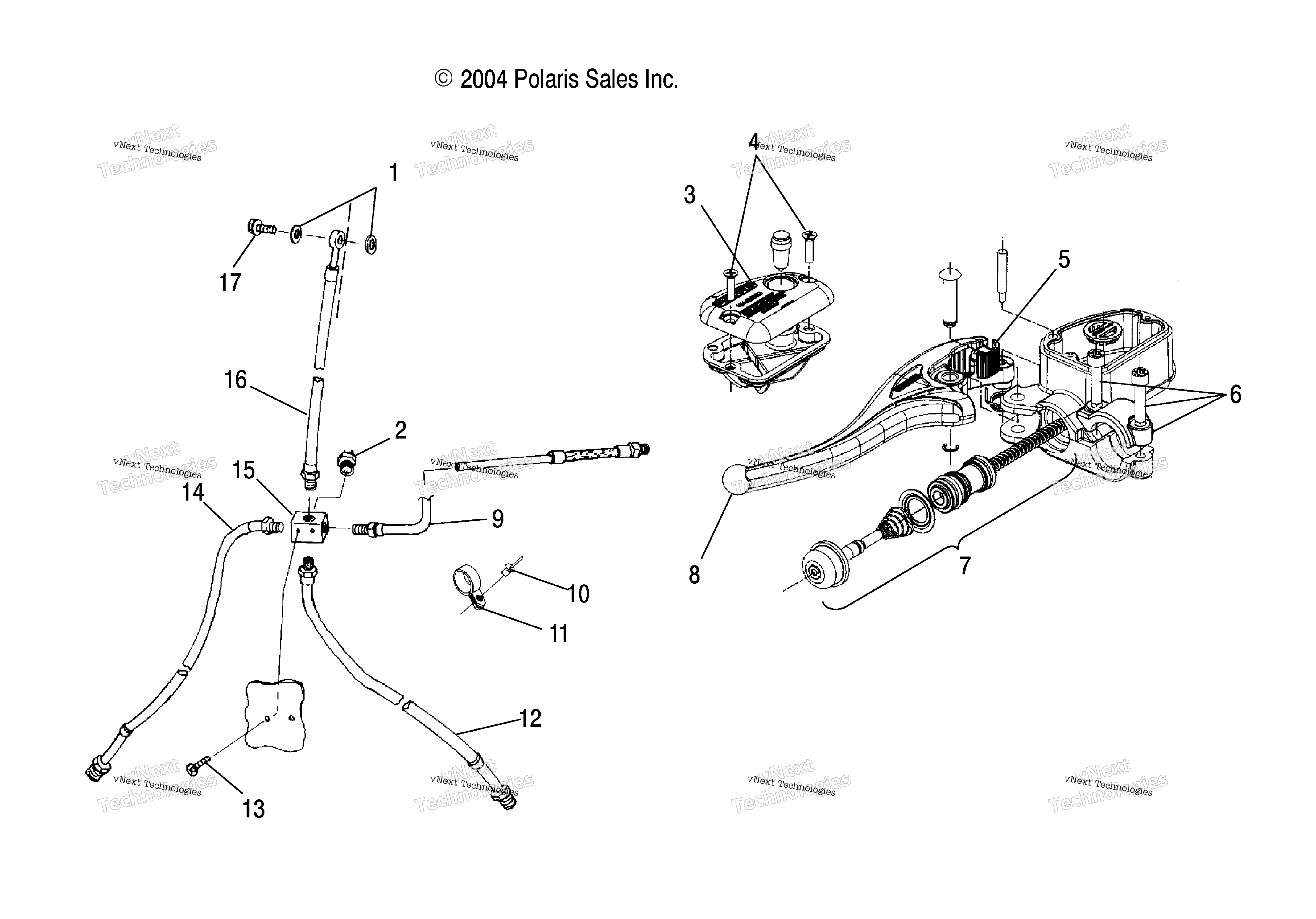 Органы управления Master Cylinder/Brake Line