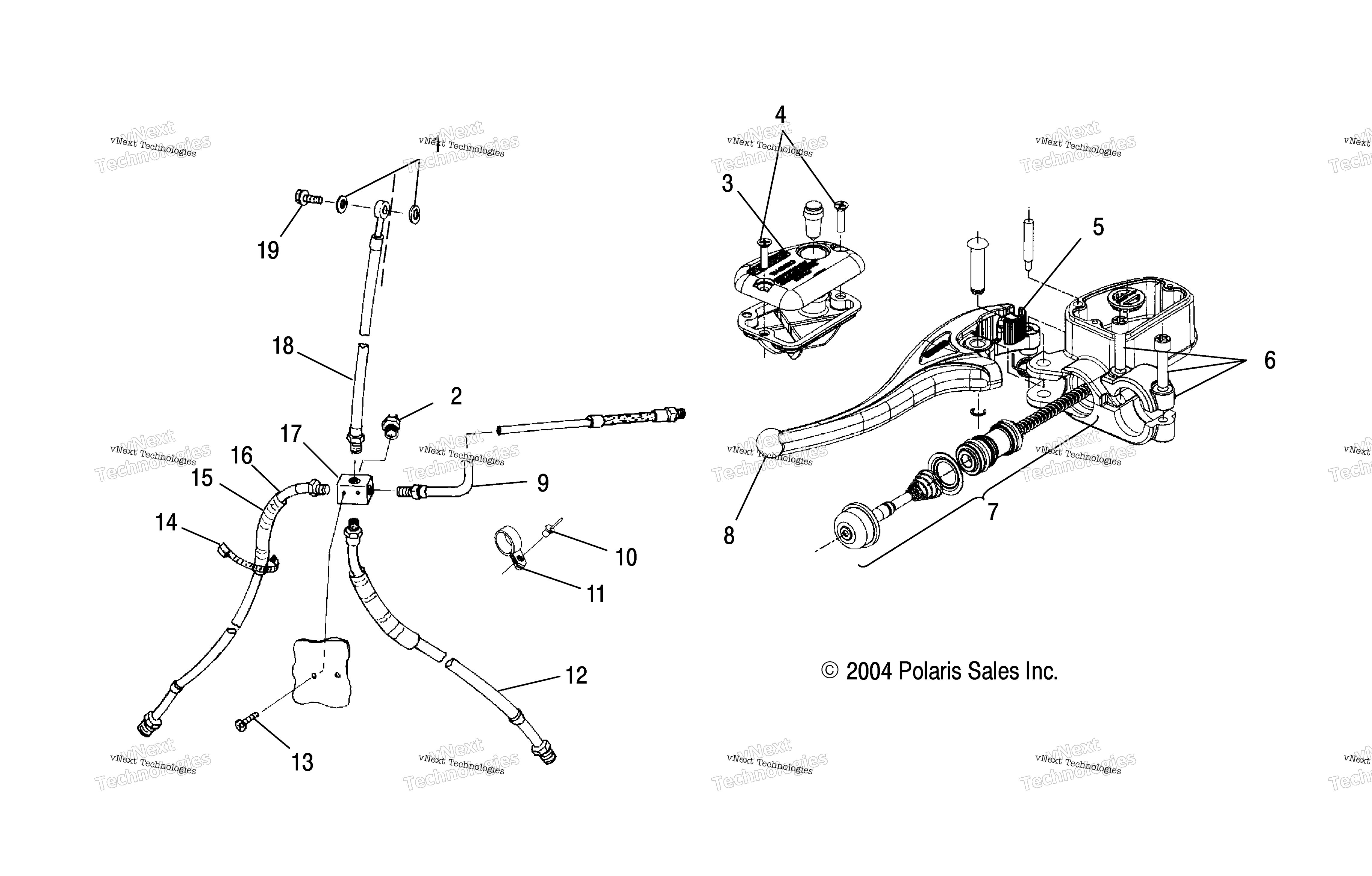 Органы управления Master Cylinder/Brake Line /Ab/Ac
