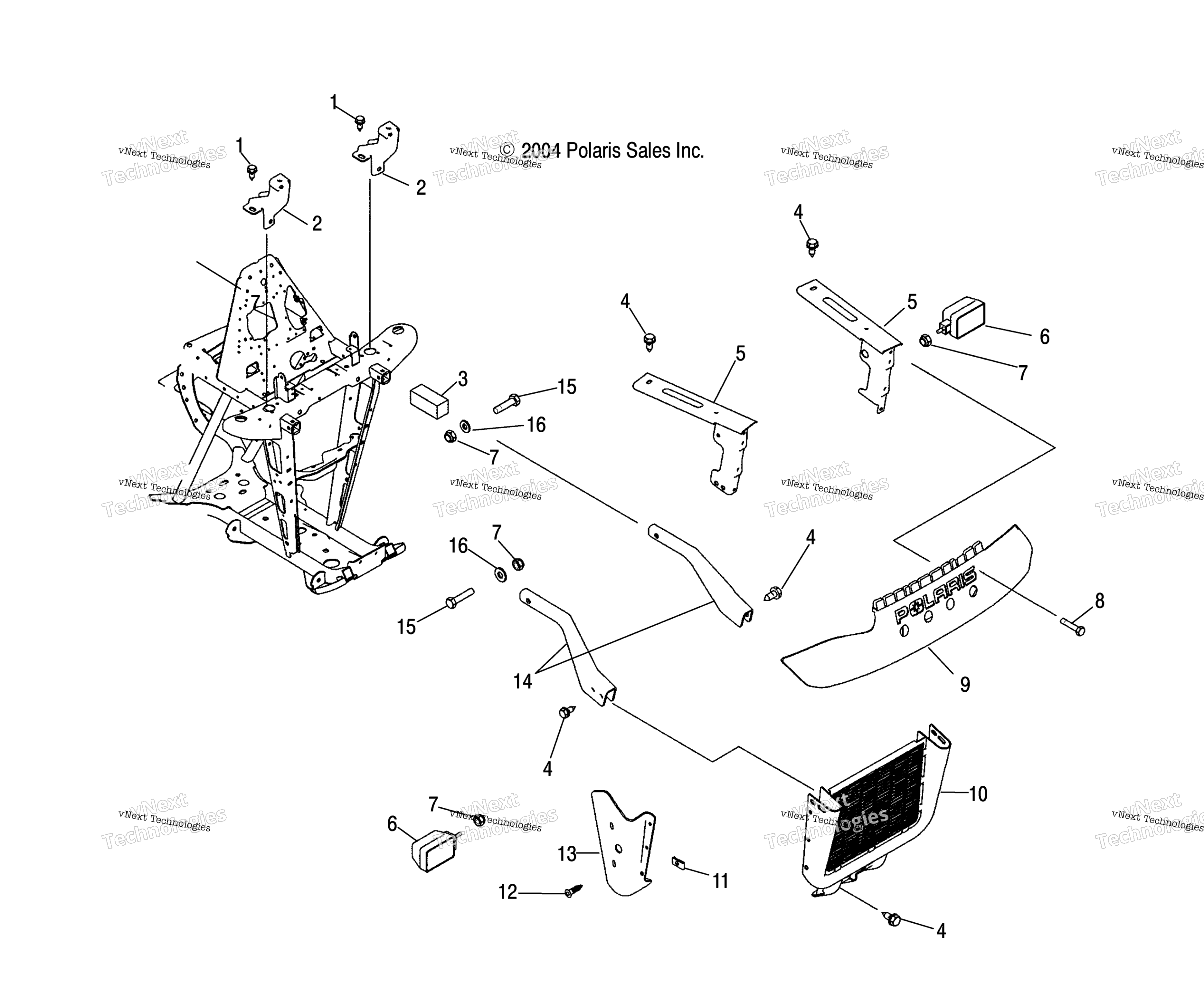 Передняя часть Rack & Bumper Mounting /Ab/Ac